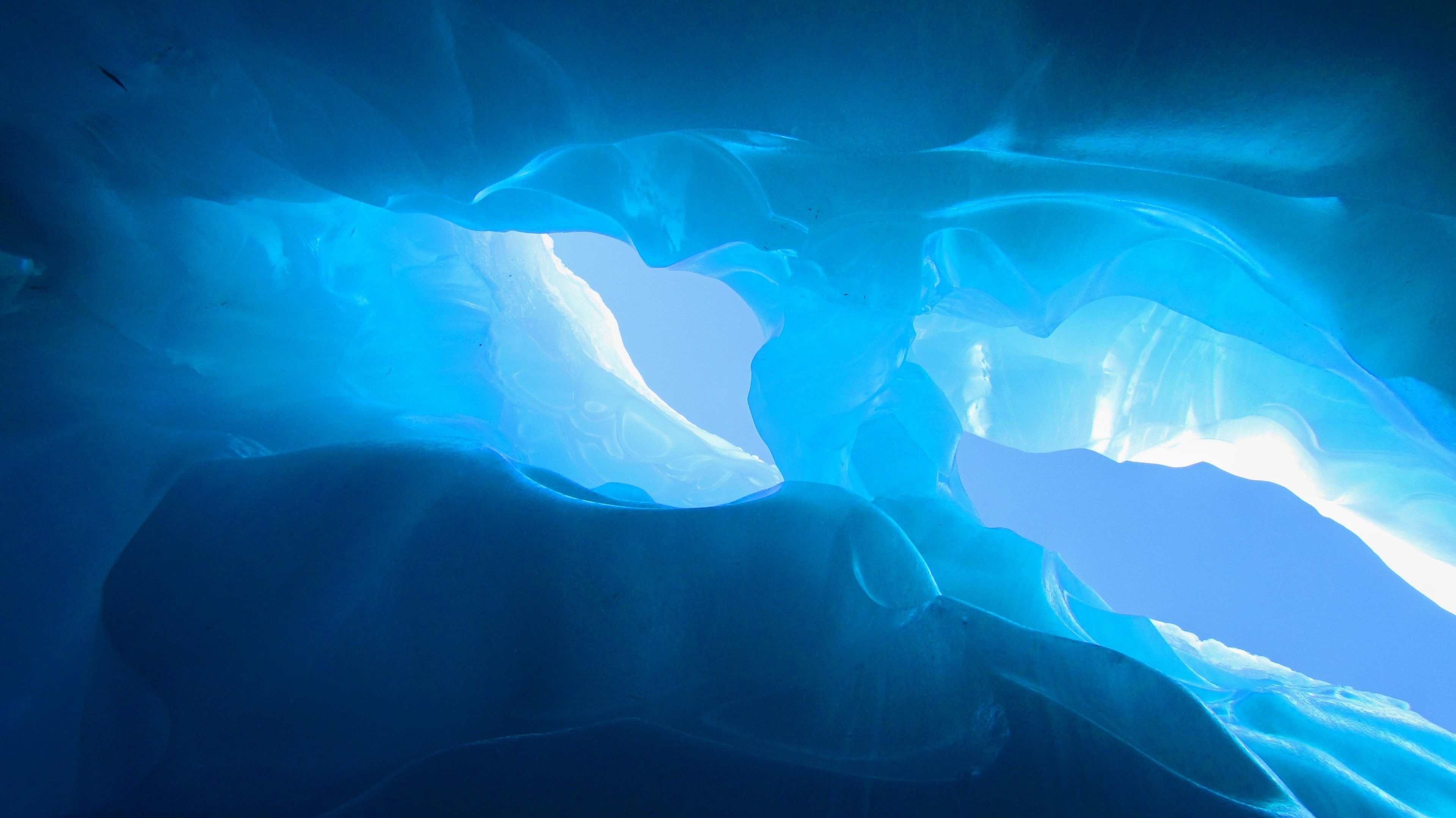 Glistening ice caves, Frozen marvels, Nature's ice sculptures, Crystal clear beauty, 3840x2160 4K Desktop