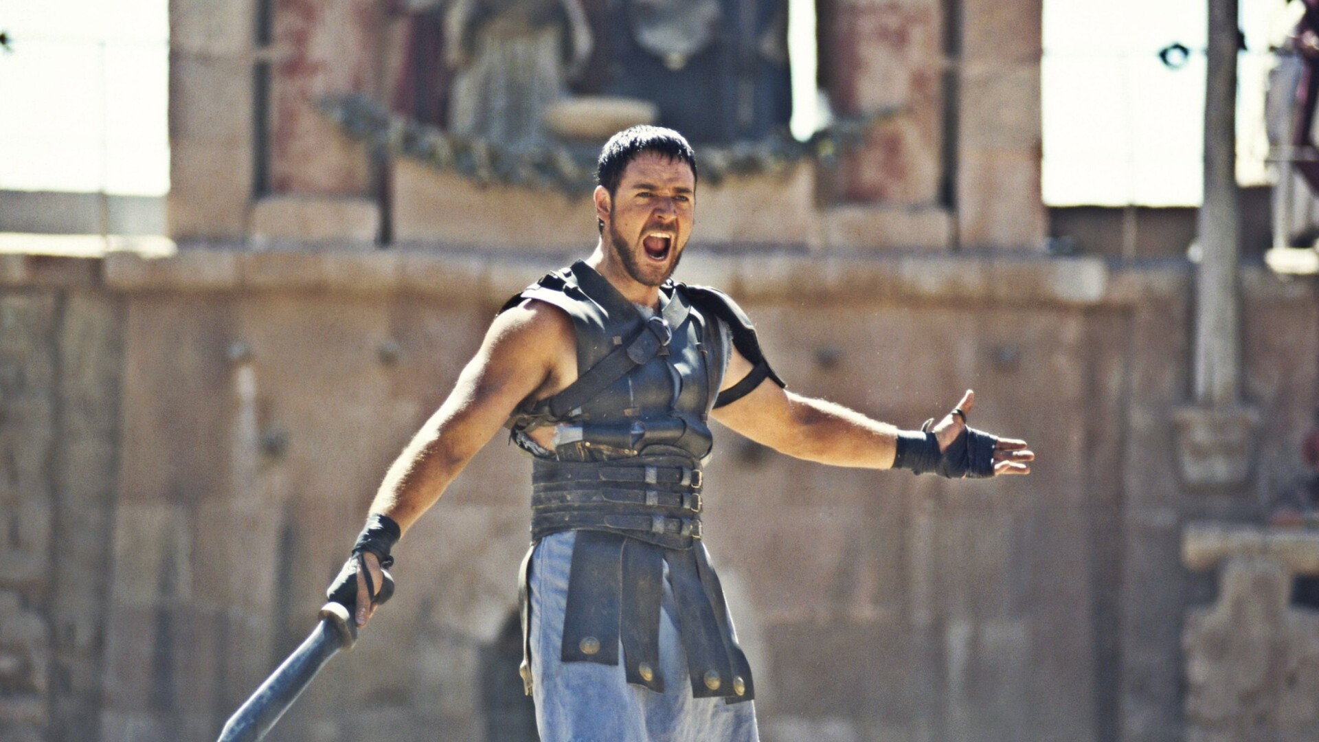 Gladiator: Directed by Ridley Scott, the grand period drama, 2000. 1920x1080 Full HD Background.