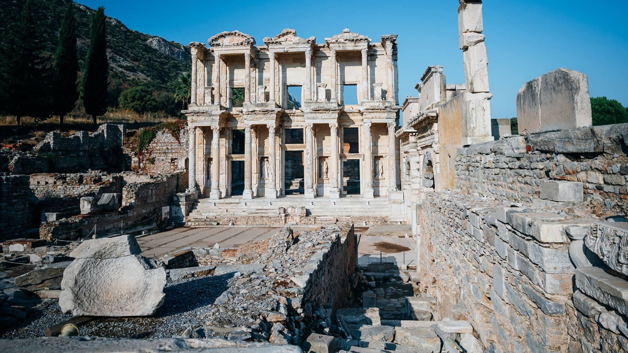 Ephesus, Historical city, Turkey's gem, Ancient marvel, 2050x1160 HD Desktop