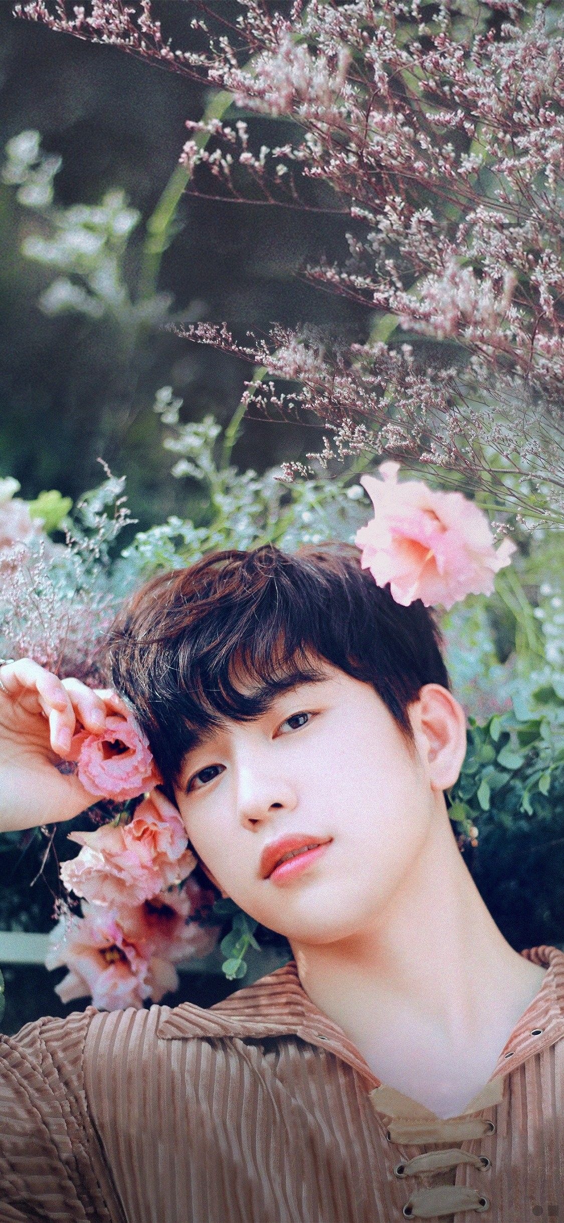 GOT7: Park Jin Young, The stage name Jinyoung, When My Love Blooms, 2020. 1130x2440 HD Background.