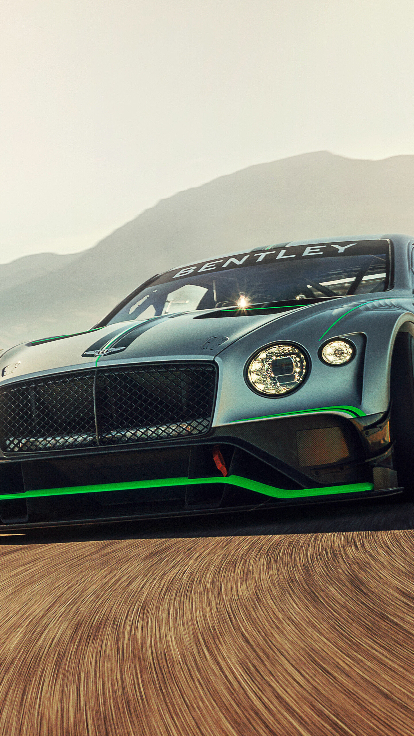 Bentley: The logo consists of the letter B and two flying wings, Racing car. 1440x2560 HD Wallpaper.