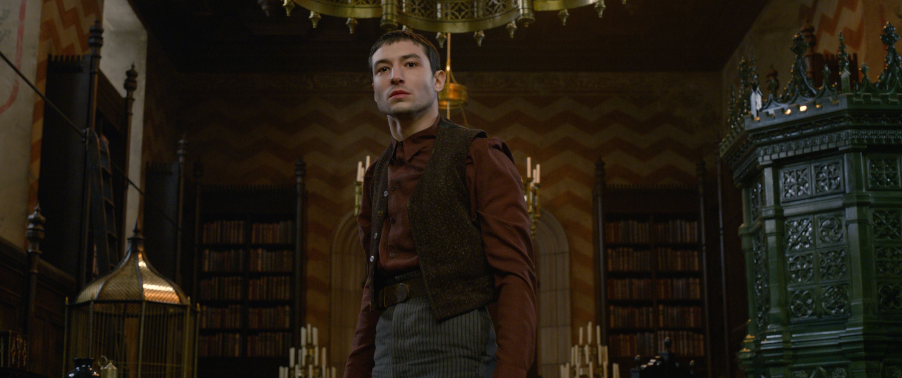 Credence Barebone Fantastic Beasts, Captivating Credence wallpapers, Intriguing storyline, Wizarding world, 3120x1310 Dual Screen Desktop