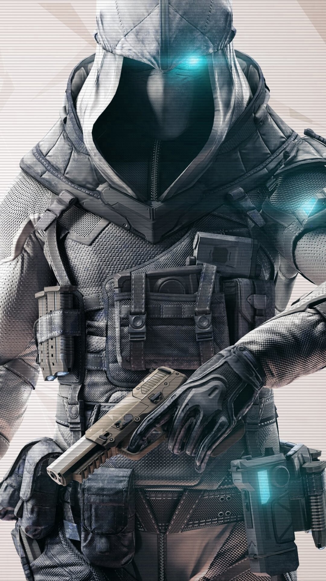 Ghost Recon: Future Soldier: Covert Operations Sniper armed with FN Five-Seven semi-automatic pistol, Action shooter. 1080x1920 Full HD Wallpaper.