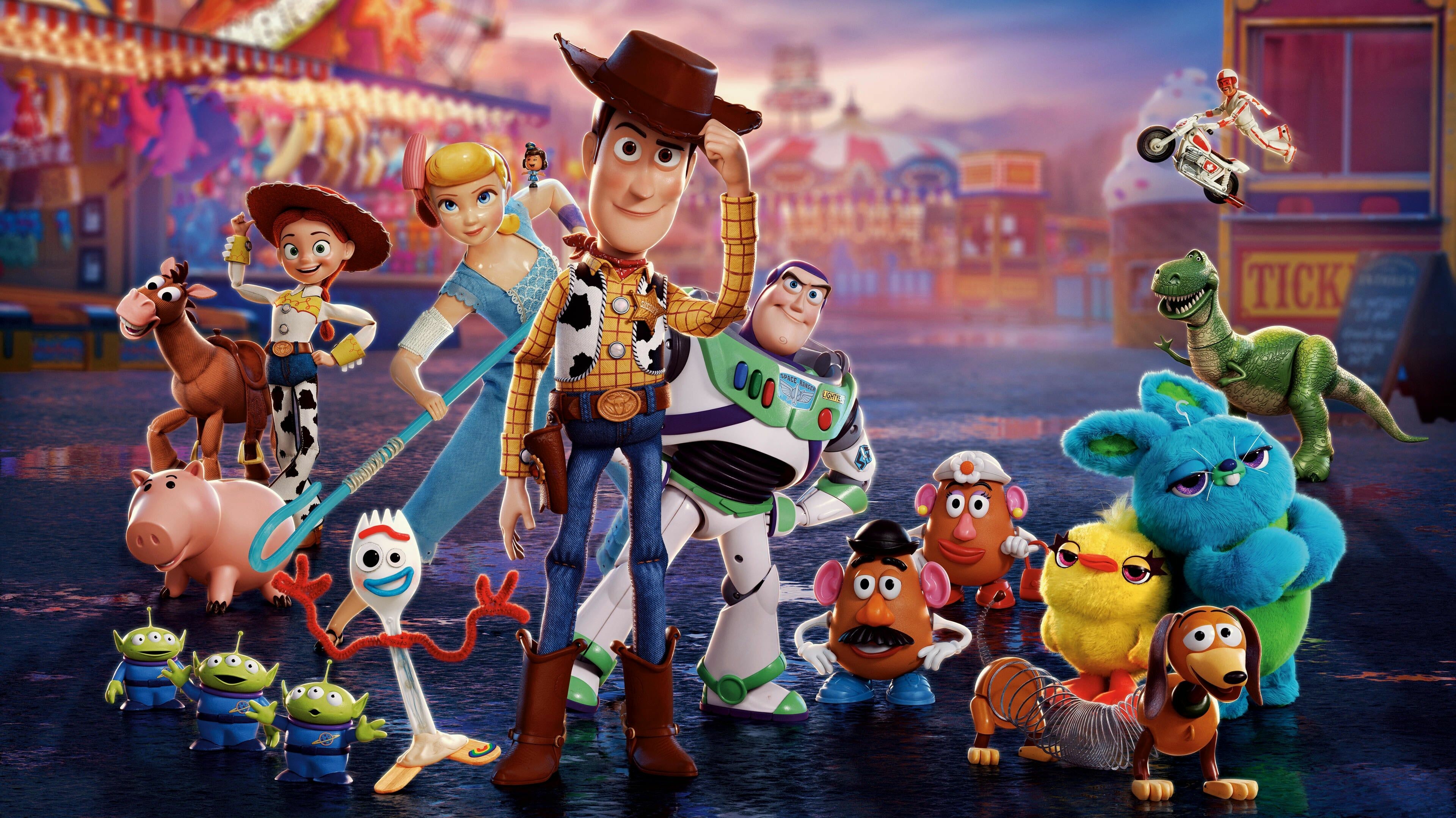 Toy Story: A 2019 American computer-animated comedy-drama film. 3840x2160 4K Background.