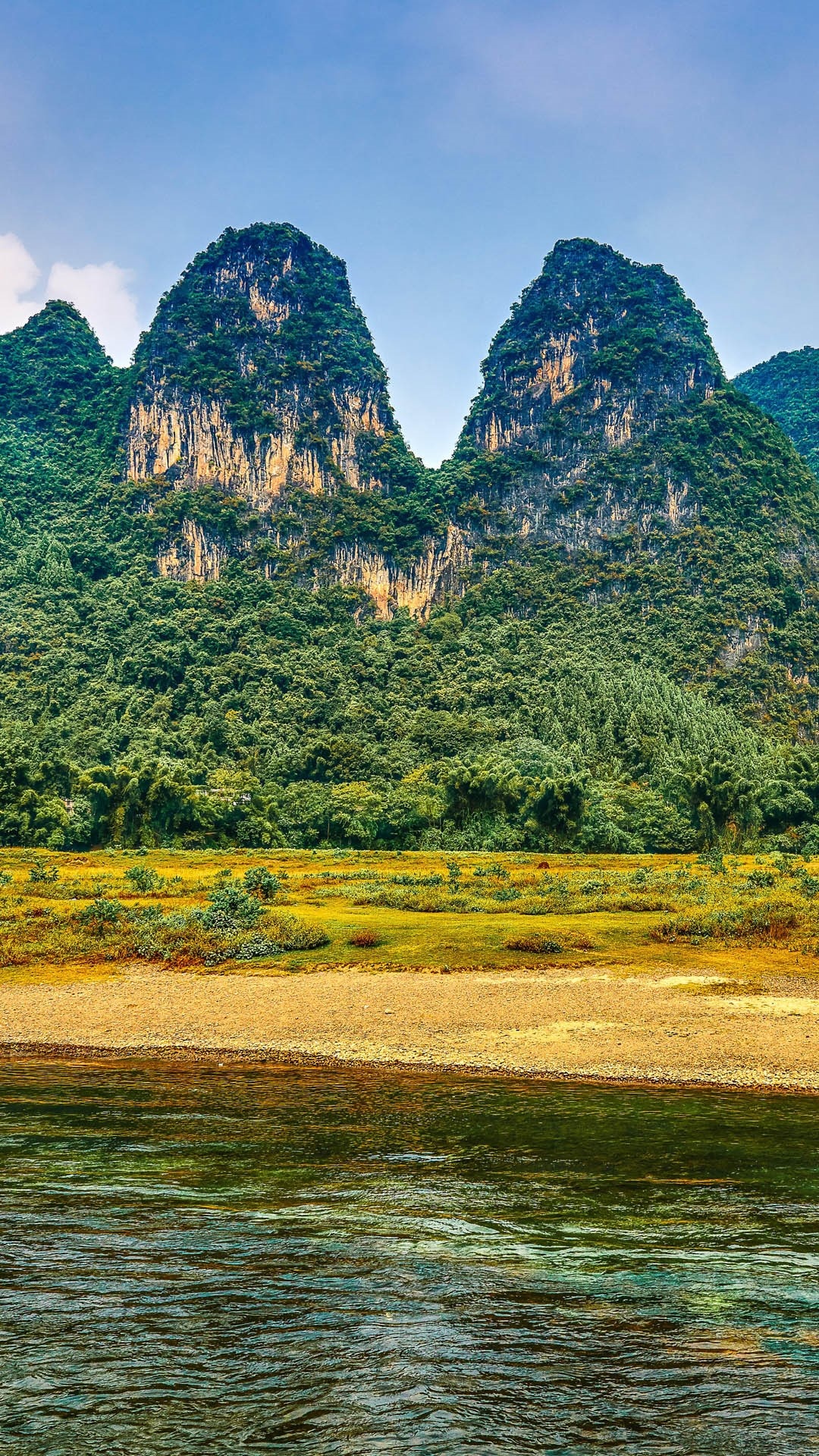 Guilin Li River National Park, Travels, li river between, guangxi province, 1080x1920 Full HD Handy