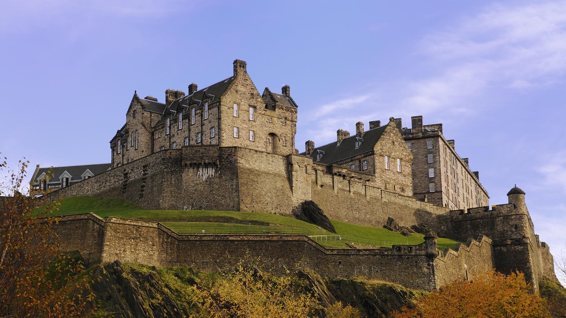 Edinburgh Castle, Travels, Fall architecture, Scotland's charm, 1920x1080 Full HD Desktop