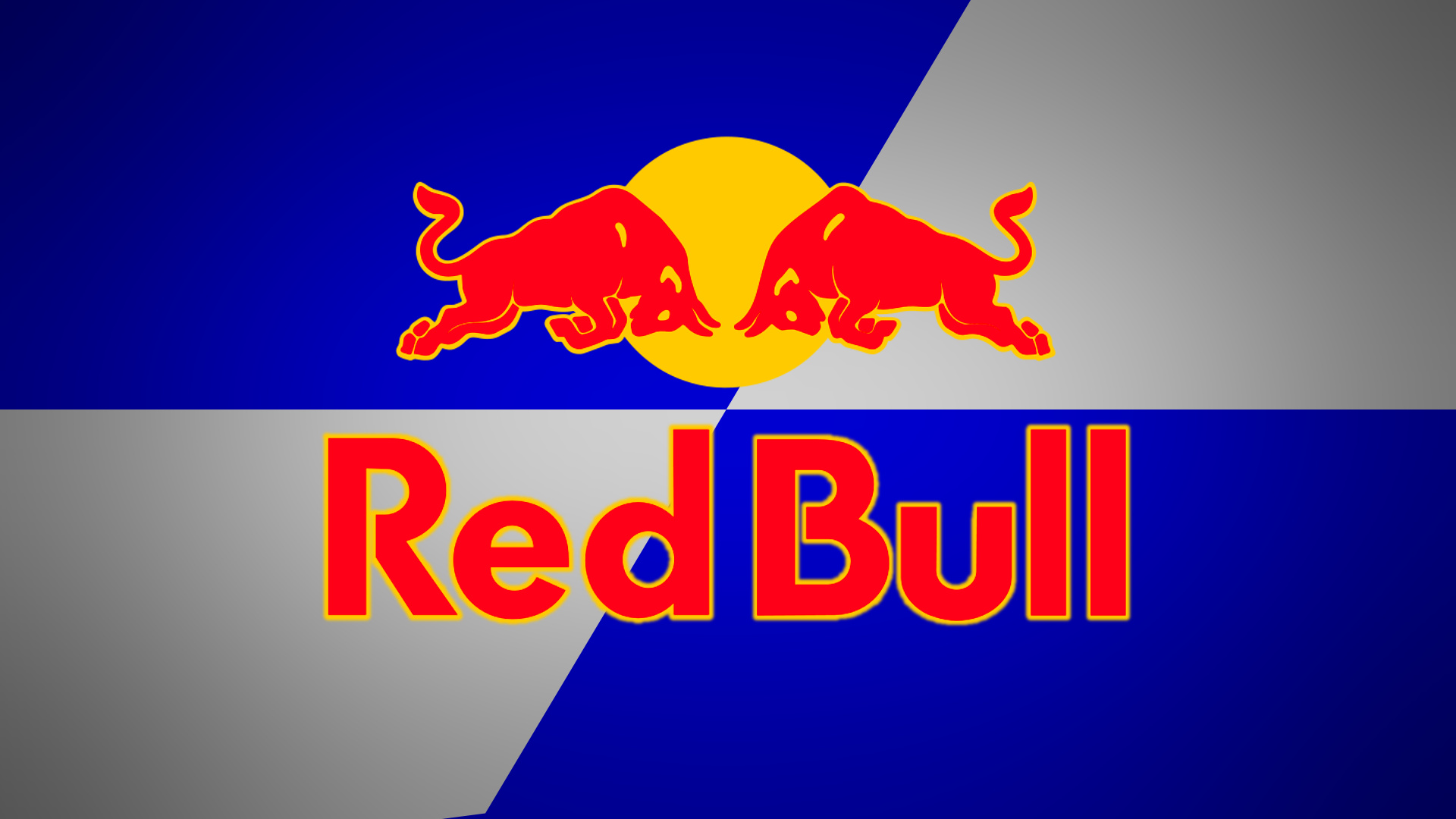 Red Bull Logo: Moderate doses of caffeine and taurine, Energy drink. 1920x1080 Full HD Background.