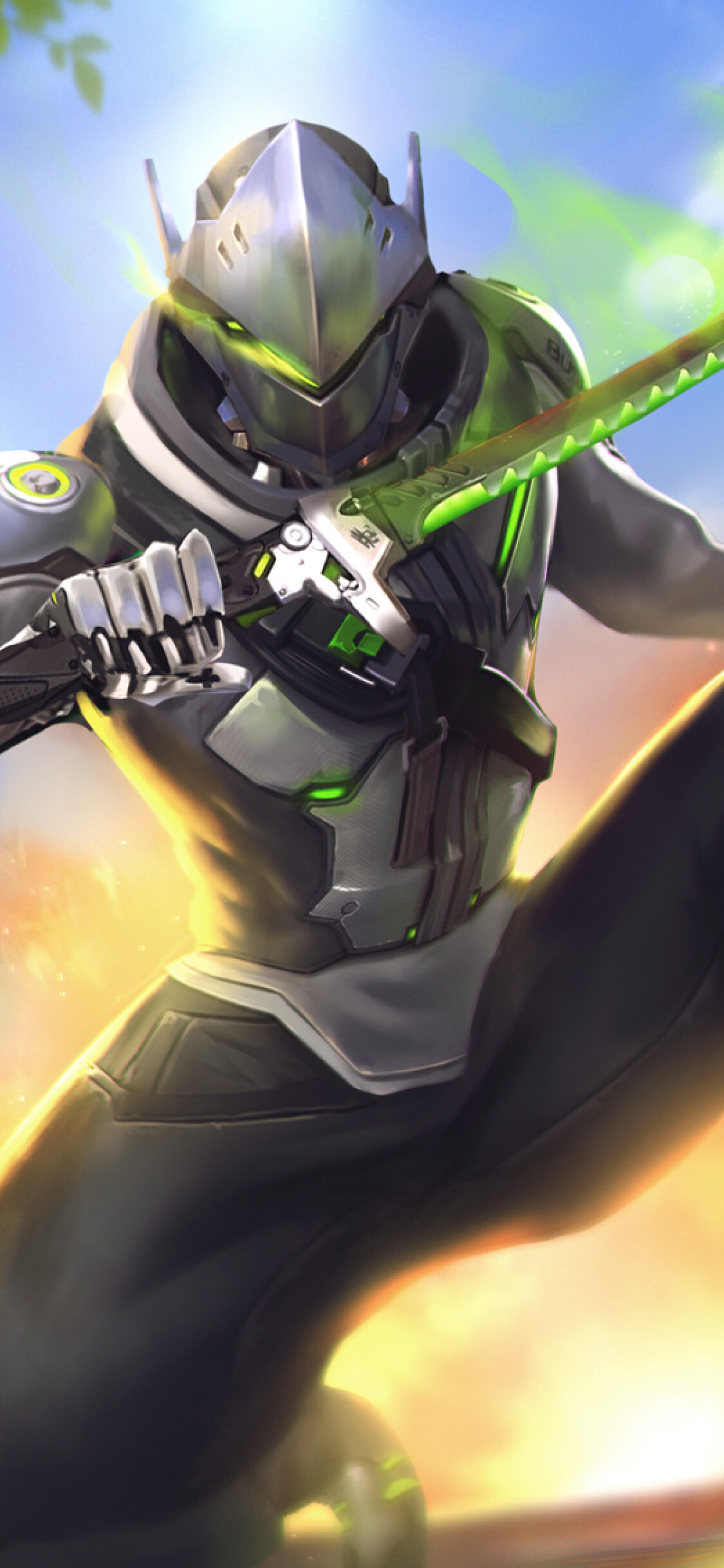 Genji: Has an exclusive skin only obtainable from doing the Nexus Challenge in Heroes of the Storm. 1130x2440 HD Wallpaper.
