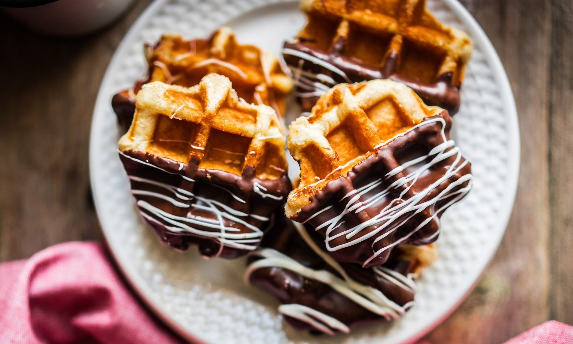 Waffle: Made from flour, butter, brown sugar, yeast, milk, and eggs. 2000x1200 HD Wallpaper.