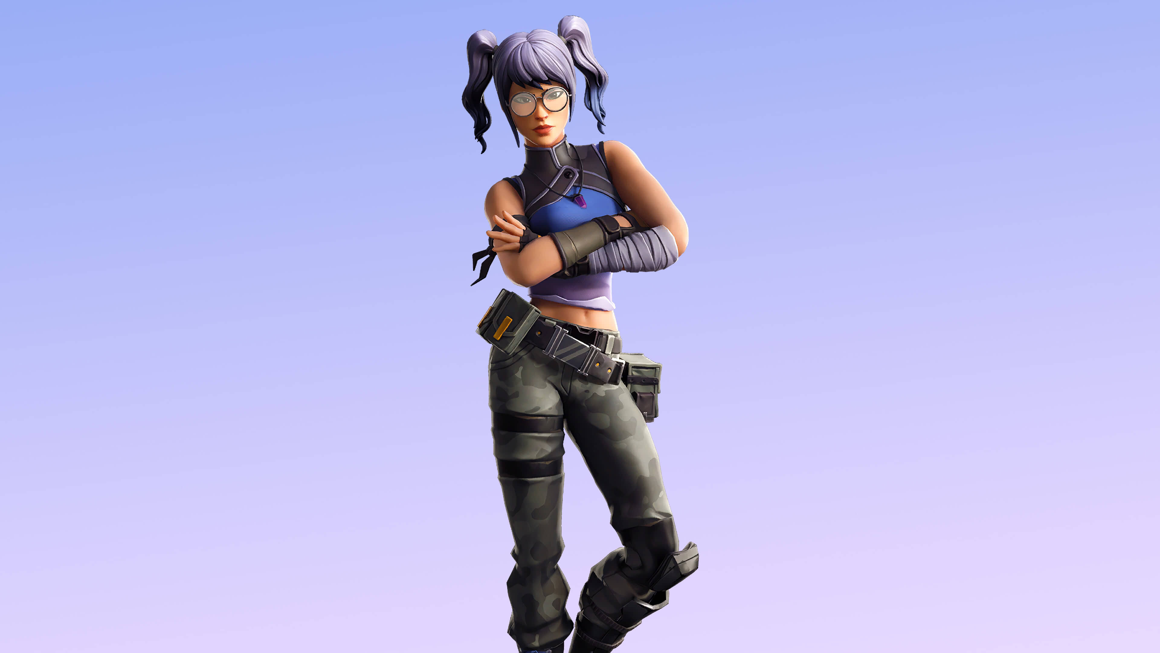 Fortnite: Crystal Skin, Belongs to Chapter 1 Season 10, Outfit can be purchased in Item Shop for 800 V-Bucks. 3840x2160 4K Background.
