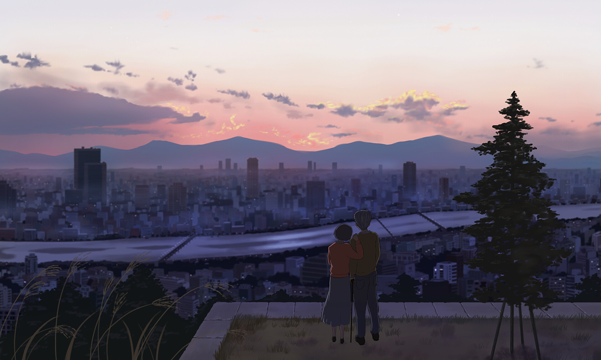 Whisper of the Heart: An animated film directed by Yoshifumi Kondo and produced by Studio Ghibli. 1920x1160 HD Background.