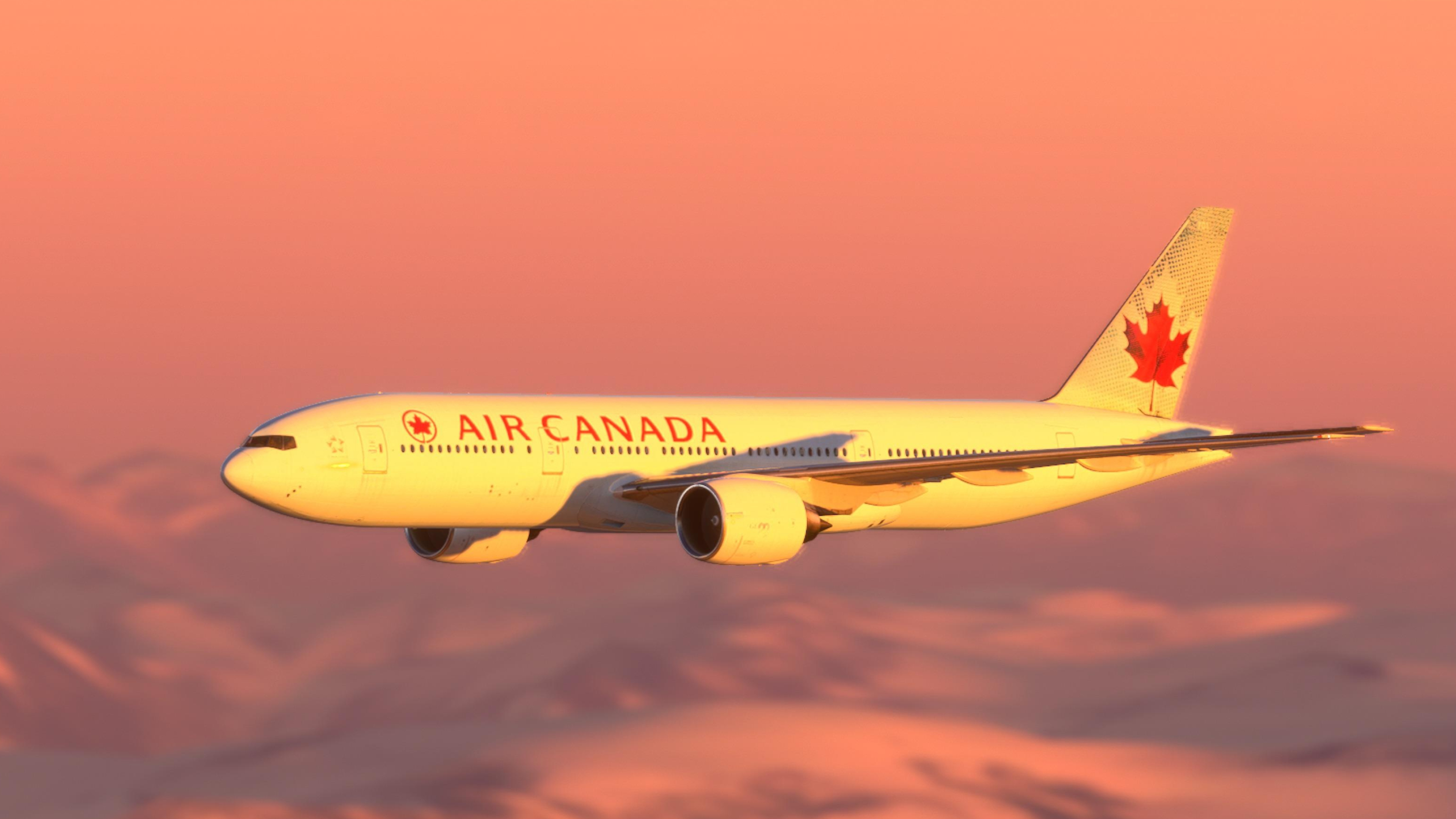 Air Canada Boeing 777, Xbox series, Microsoft Flight Sim, Travels, 3840x2160 4K Desktop