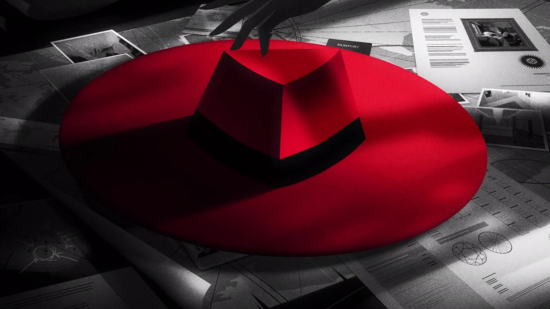 Carmen Sandiego: The character is known for wearing a red trench coat and matching fedora. 1920x1080 Full HD Background.