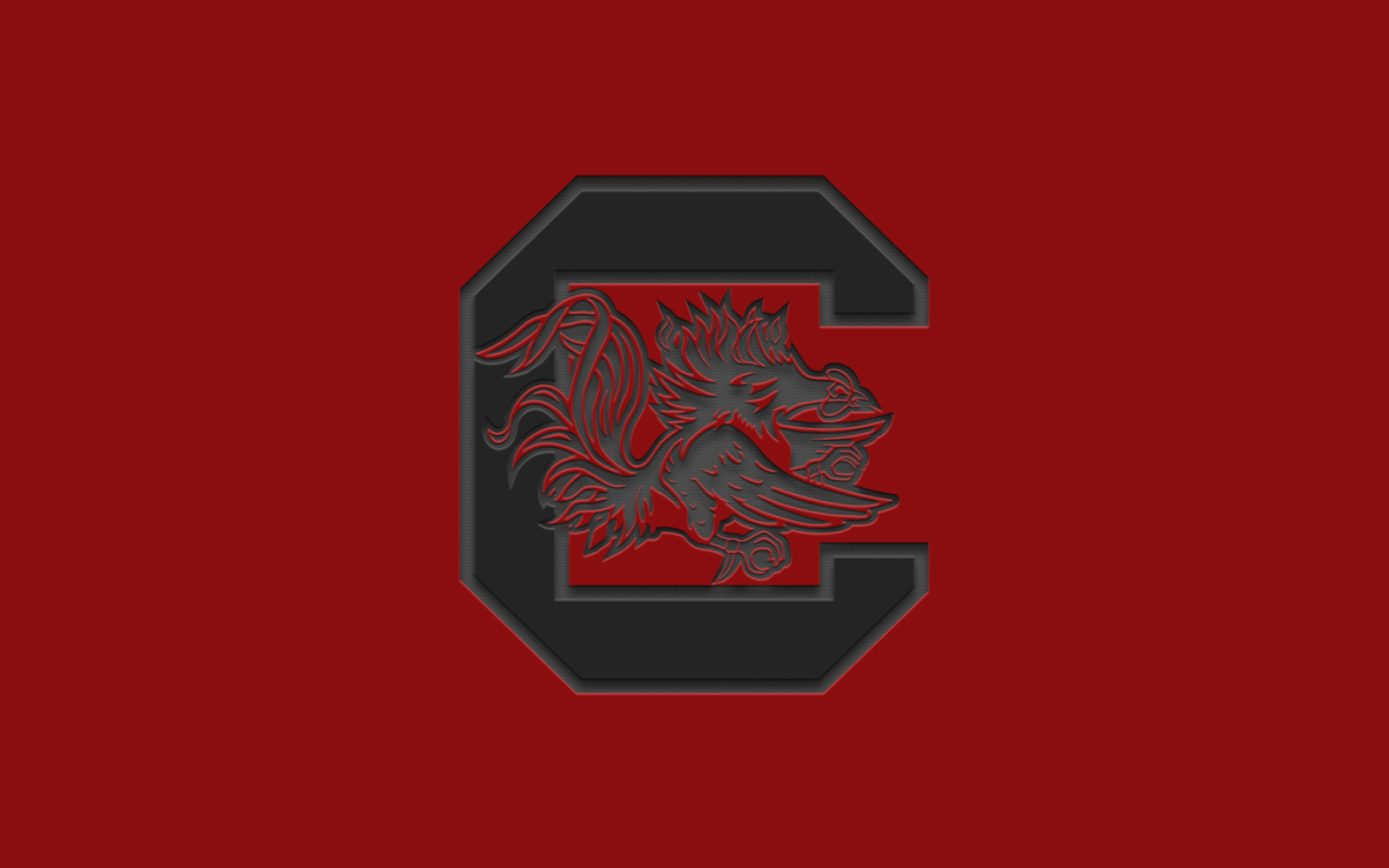 South Carolina Gamecocks, Burgundy background, American football team, Logo emblem, 2560x1600 HD Desktop