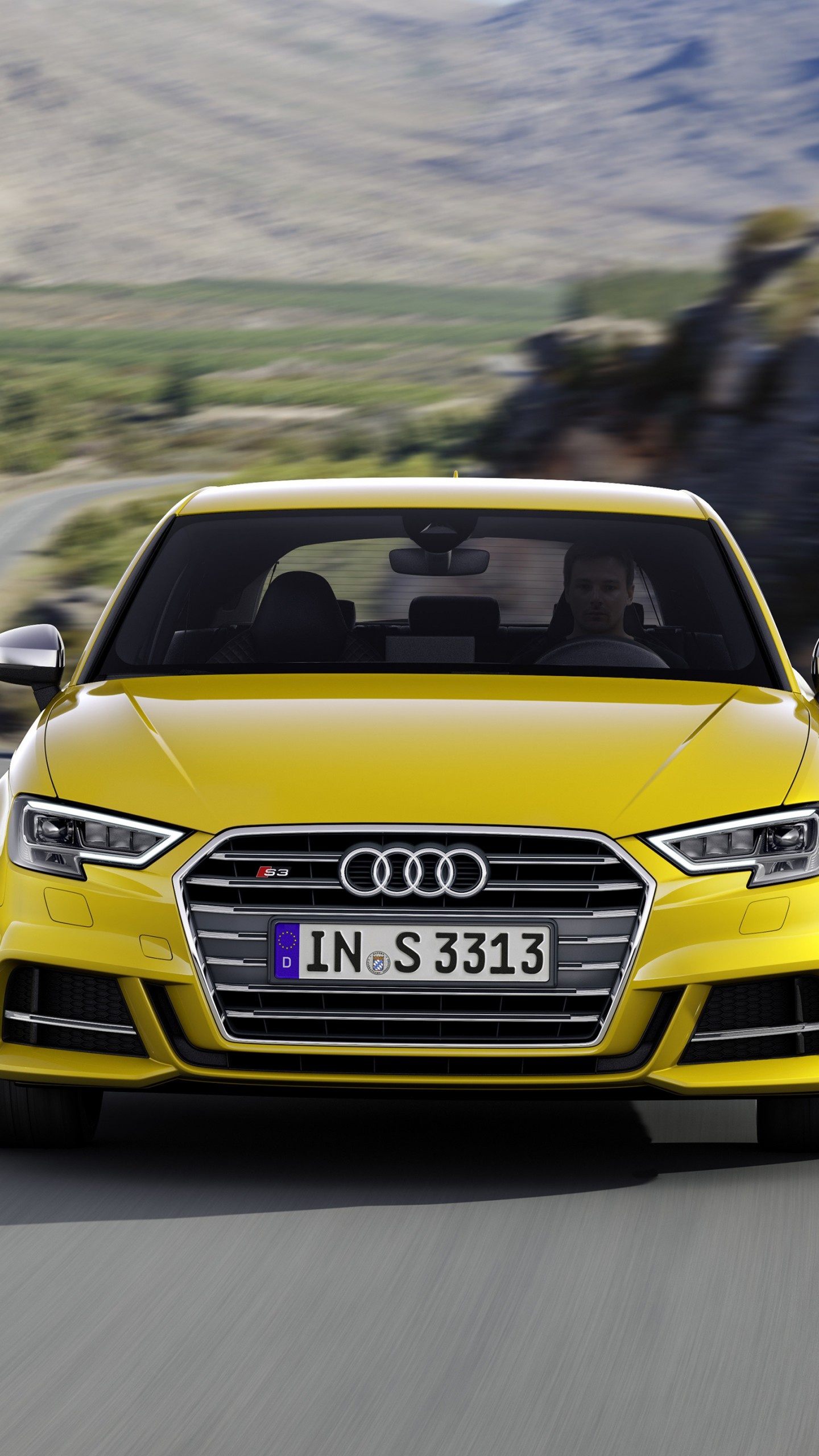 Audi S3, Cabriolet yellow, Cars and bikes, Wallpaper HD, 1440x2560 HD Phone