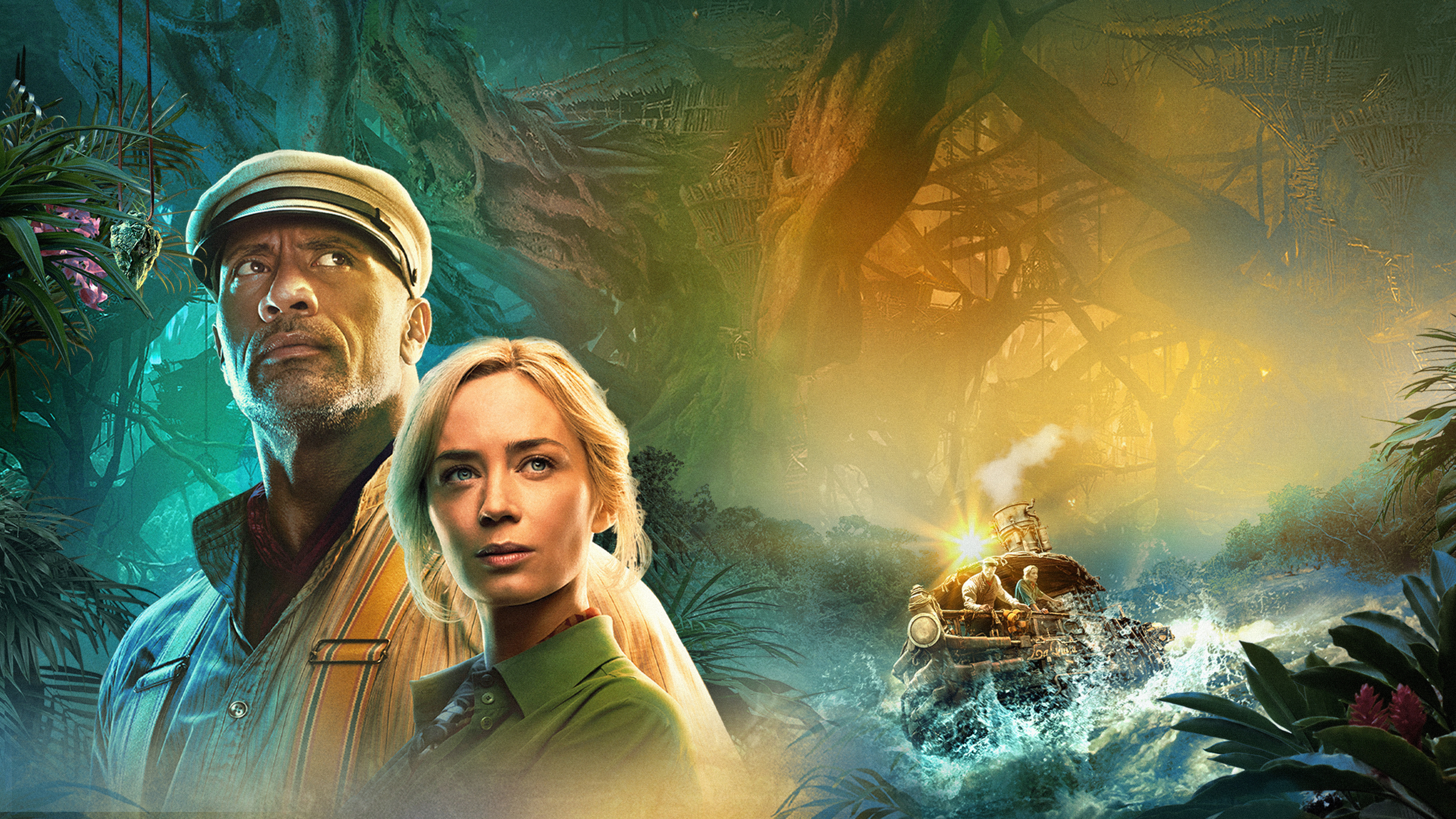Emily Blunt: Played Dr. Lily Houghton, an eccentric and virtuous botanist, in Jungle Cruise (2021). 3840x2160 4K Wallpaper.