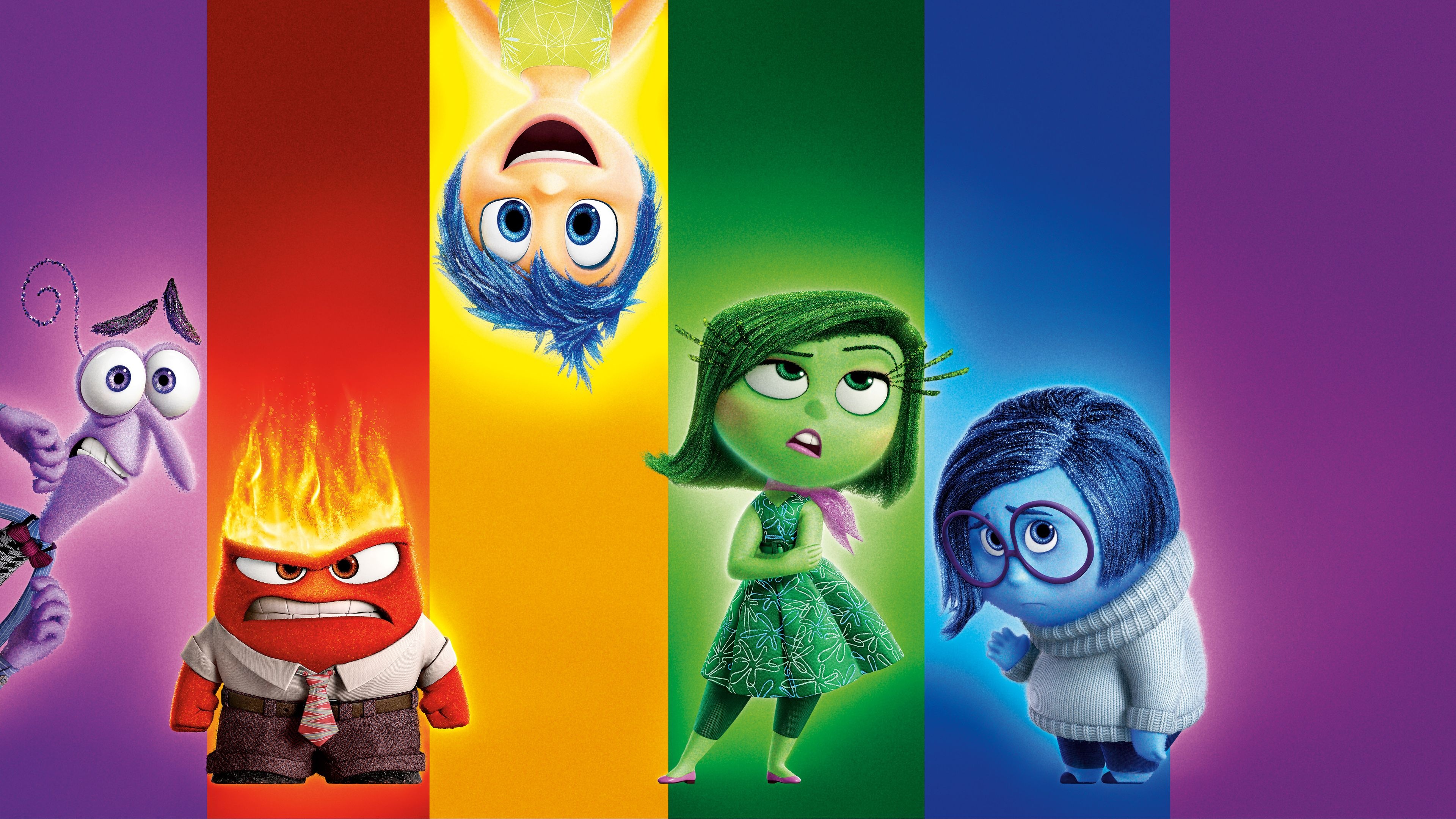 4K Inside Out wallpapers, Animation movie, Pixar animation, Emotions, 3840x2160 4K Desktop