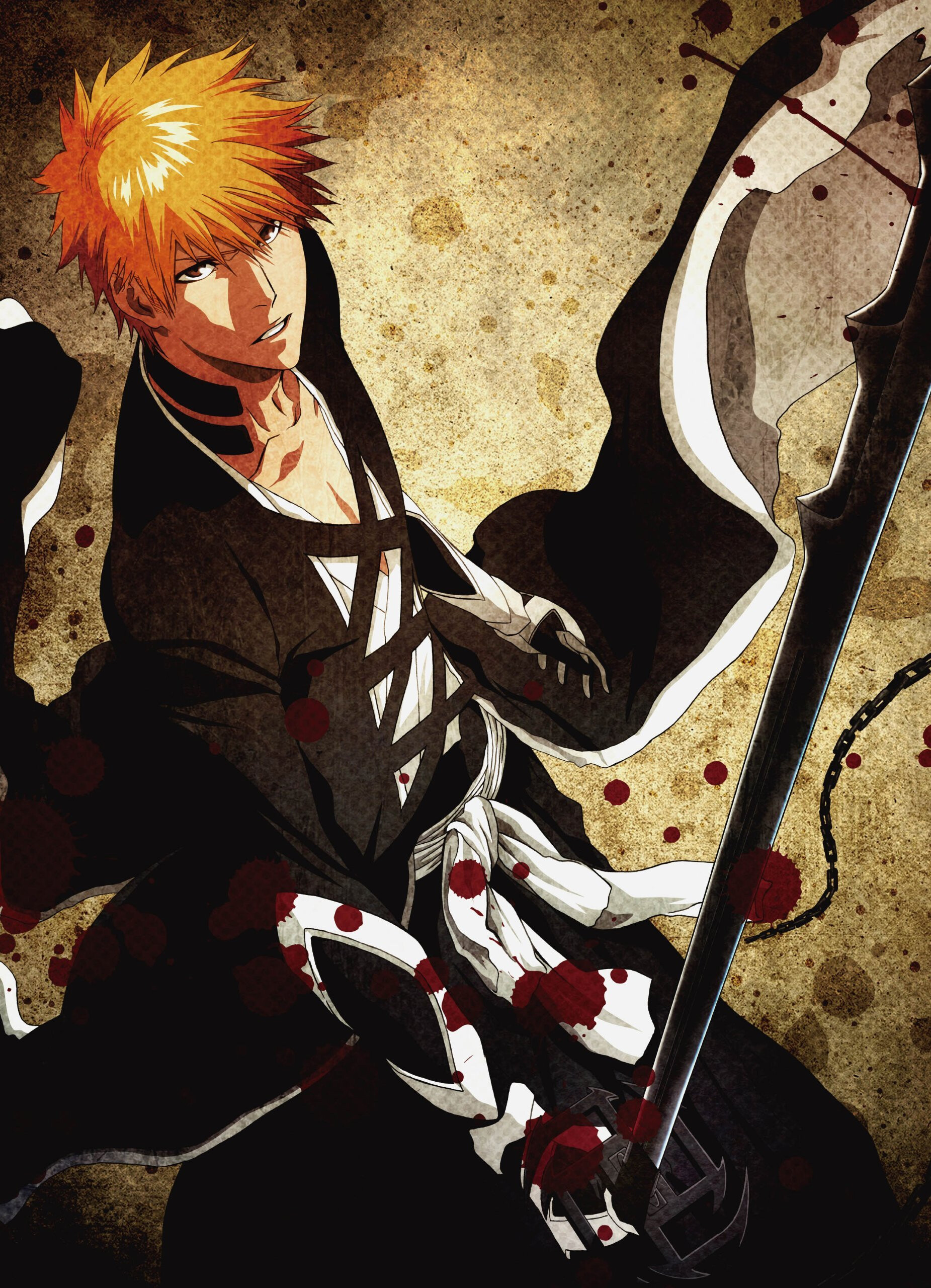 Bleach: Ichigo Kurosaki, became a Substitute Soul Reaper, Anime. 1860x2560 HD Background.