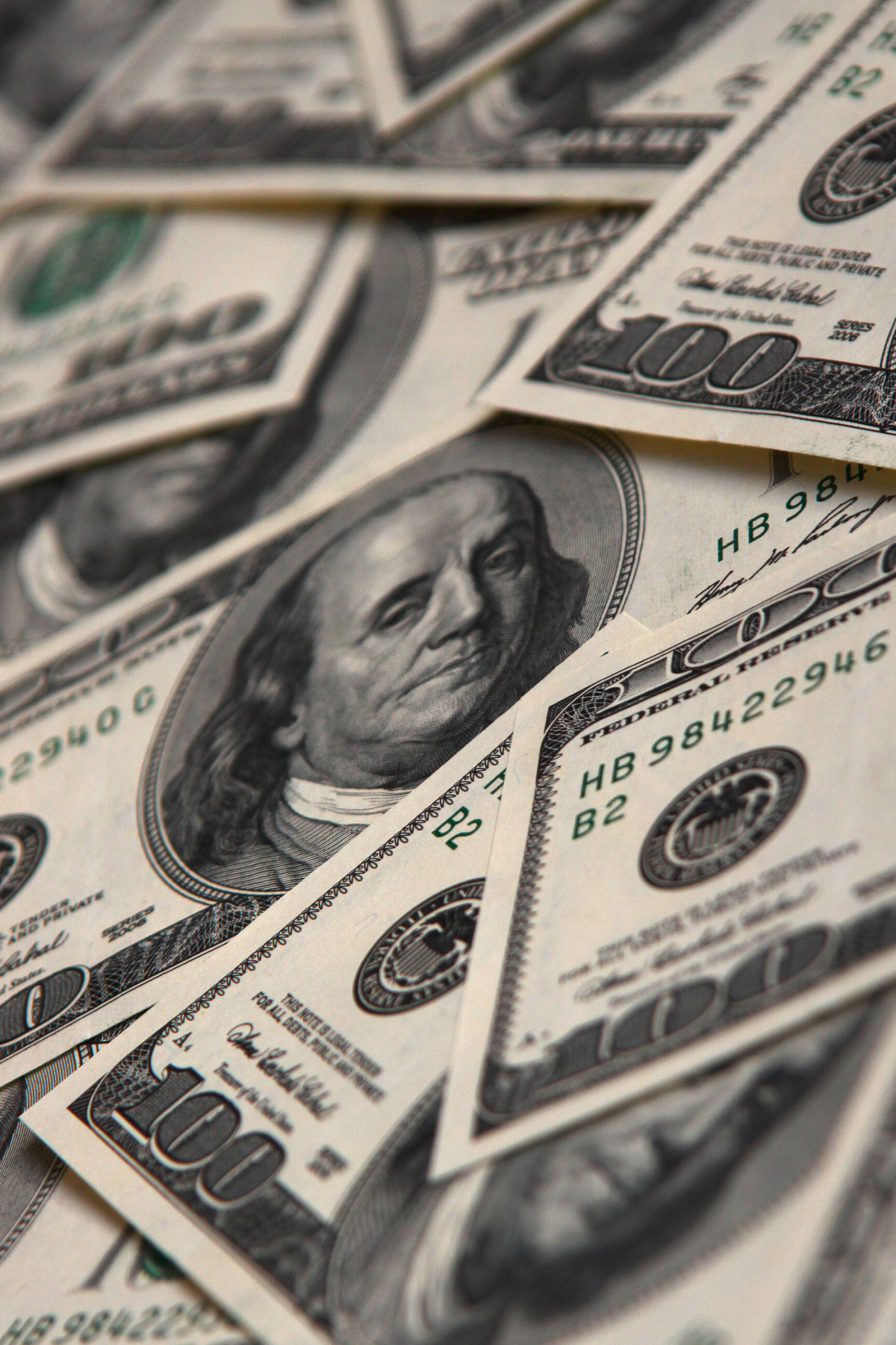 Dollar: Banknote, Portrait of Ben Franklin, Security features, Money handling. 1920x2880 HD Background.