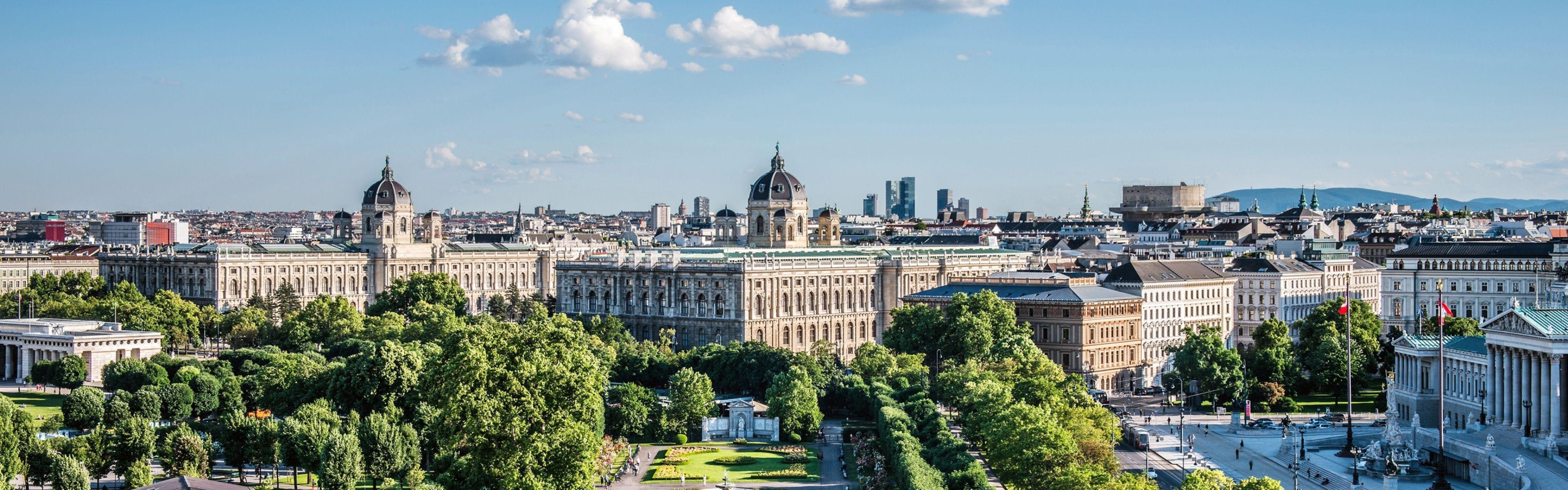 Vienna wallpapers, Vibrant city, Historical architecture, Cultural heritage, 3840x1200 Dual Screen Desktop