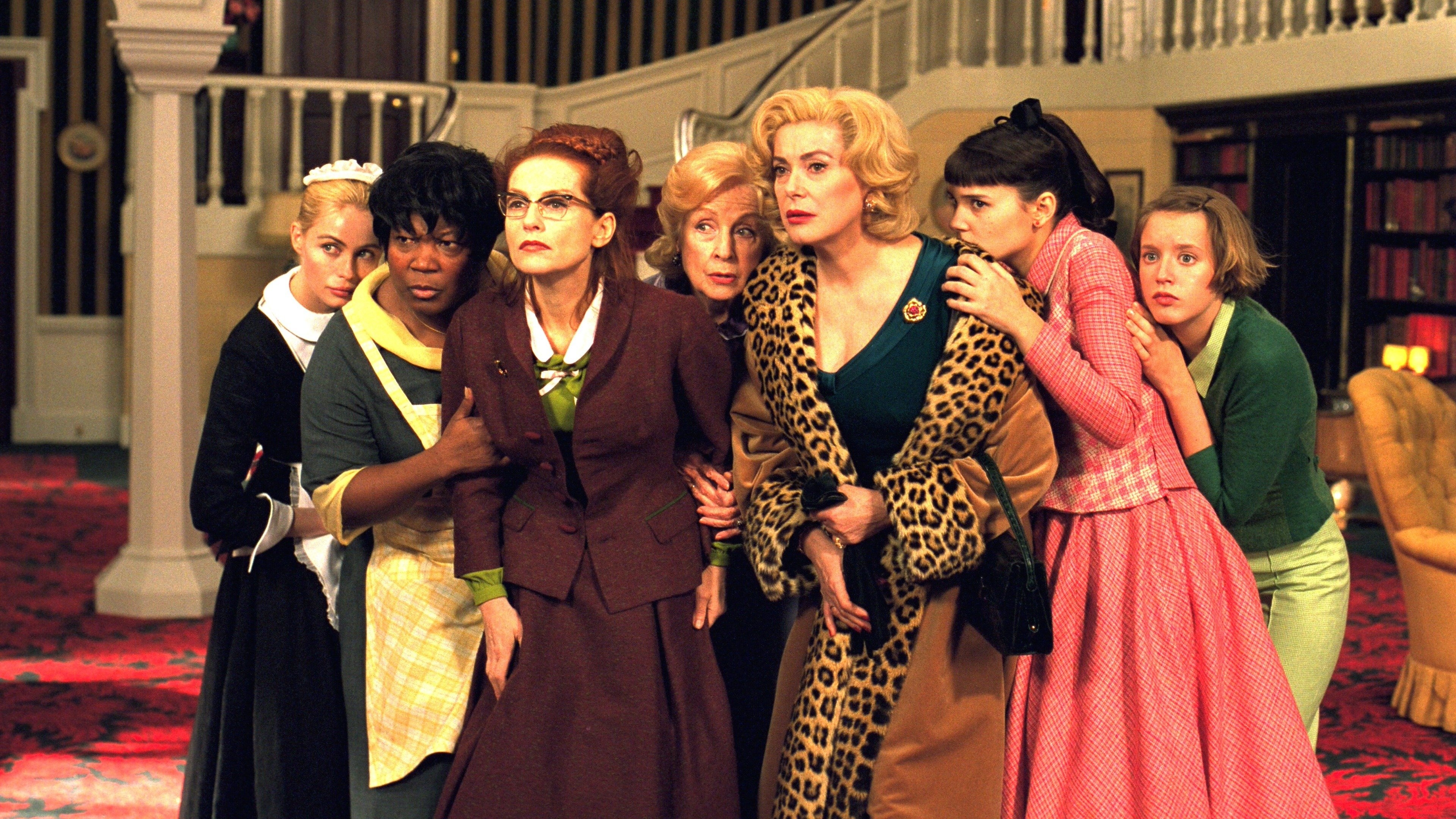 Fanny Ardant, 8 Women, Ensemble cast, Suspenseful thriller, 3840x2160 4K Desktop