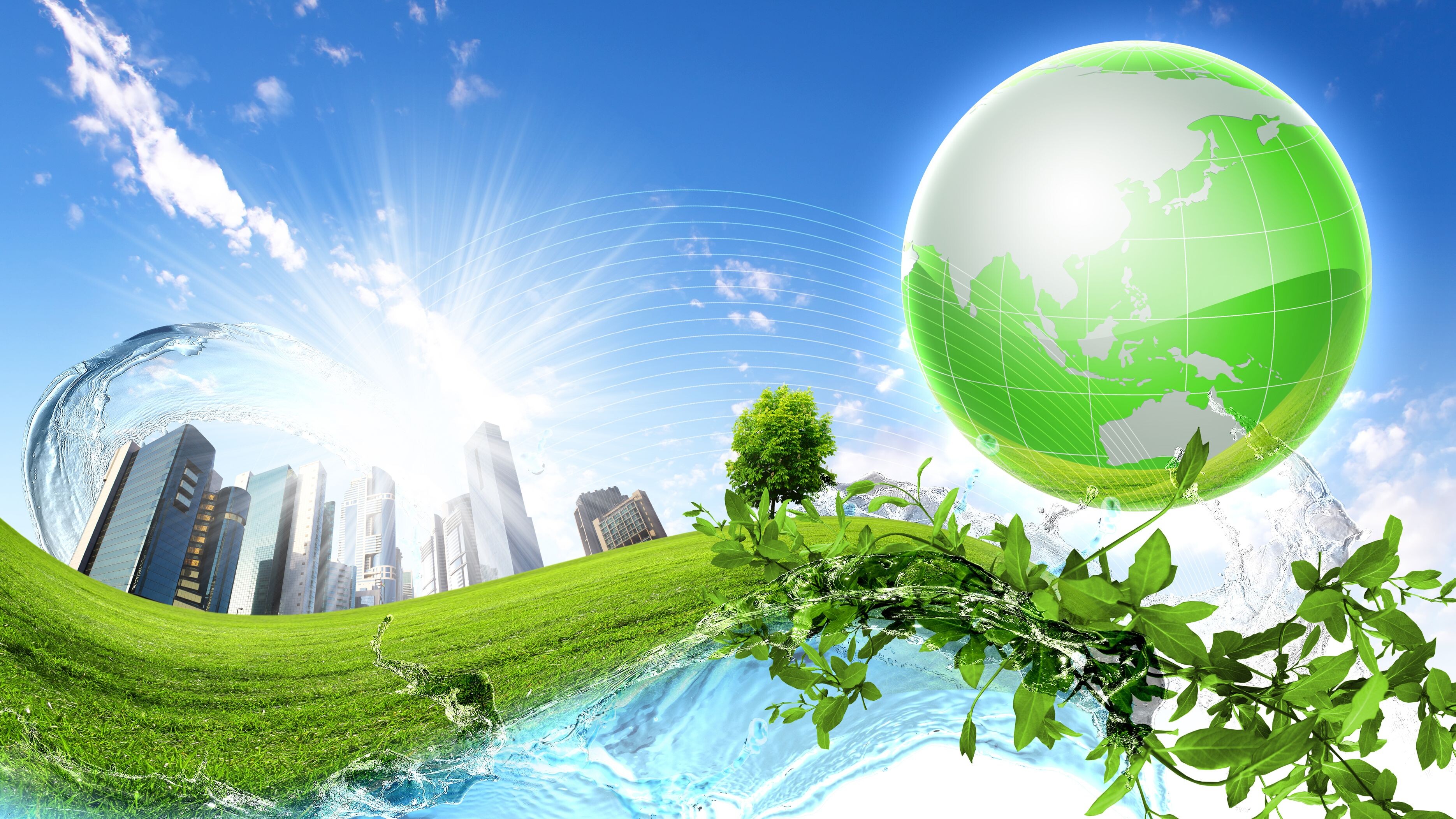 Go Green: Conserving the nature, Leading eco-friendly life, Environmentally responsible. 3740x2110 HD Wallpaper.