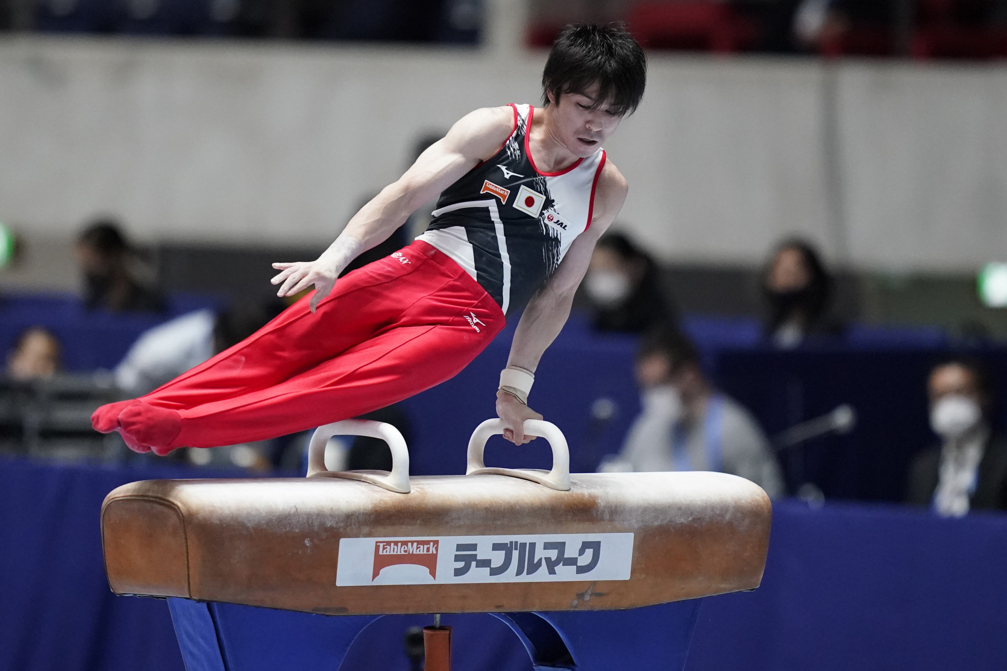 Pommel Horse (Gymnastics): Kohei Uchimura, Team Solidarity, Tokyo 2020, The winners. 2050x1370 HD Background.