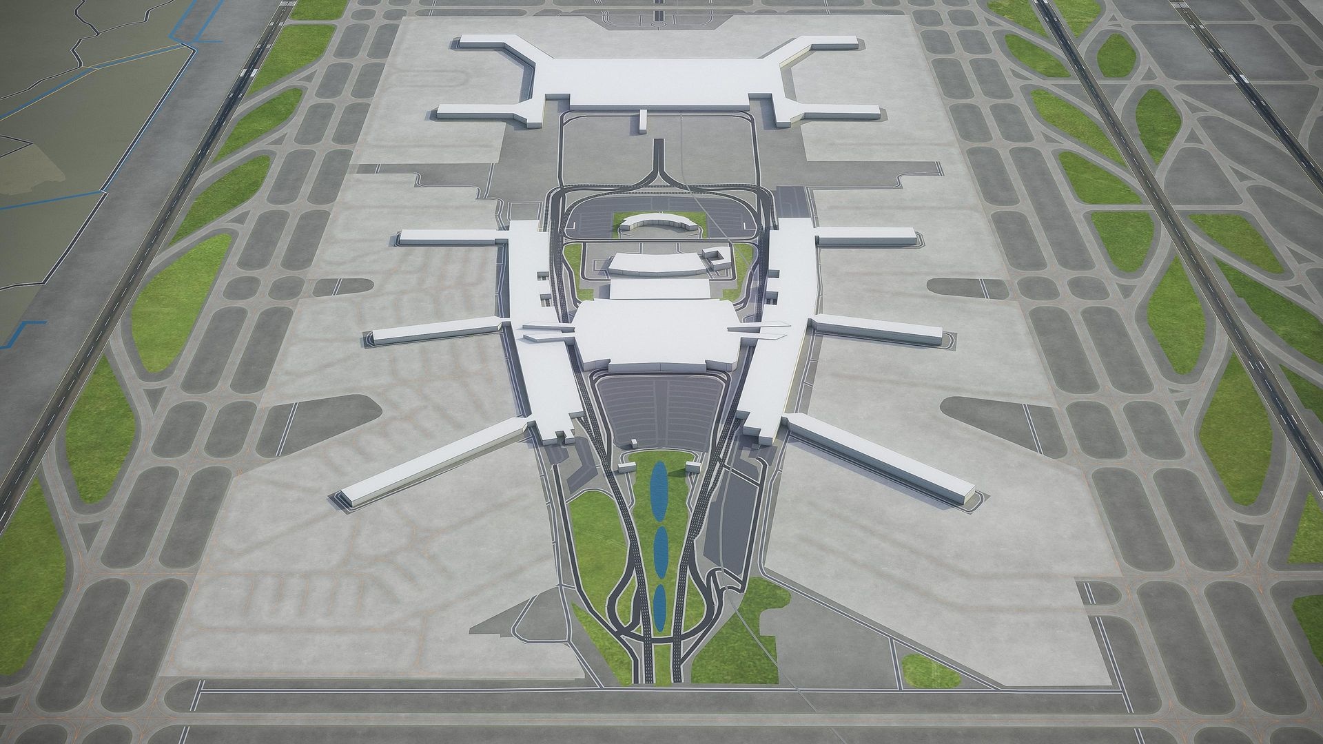 Guangzhou Baiyun International Airport, Can 3D model, By 3dcitymodels, 1920x1080 Full HD Desktop