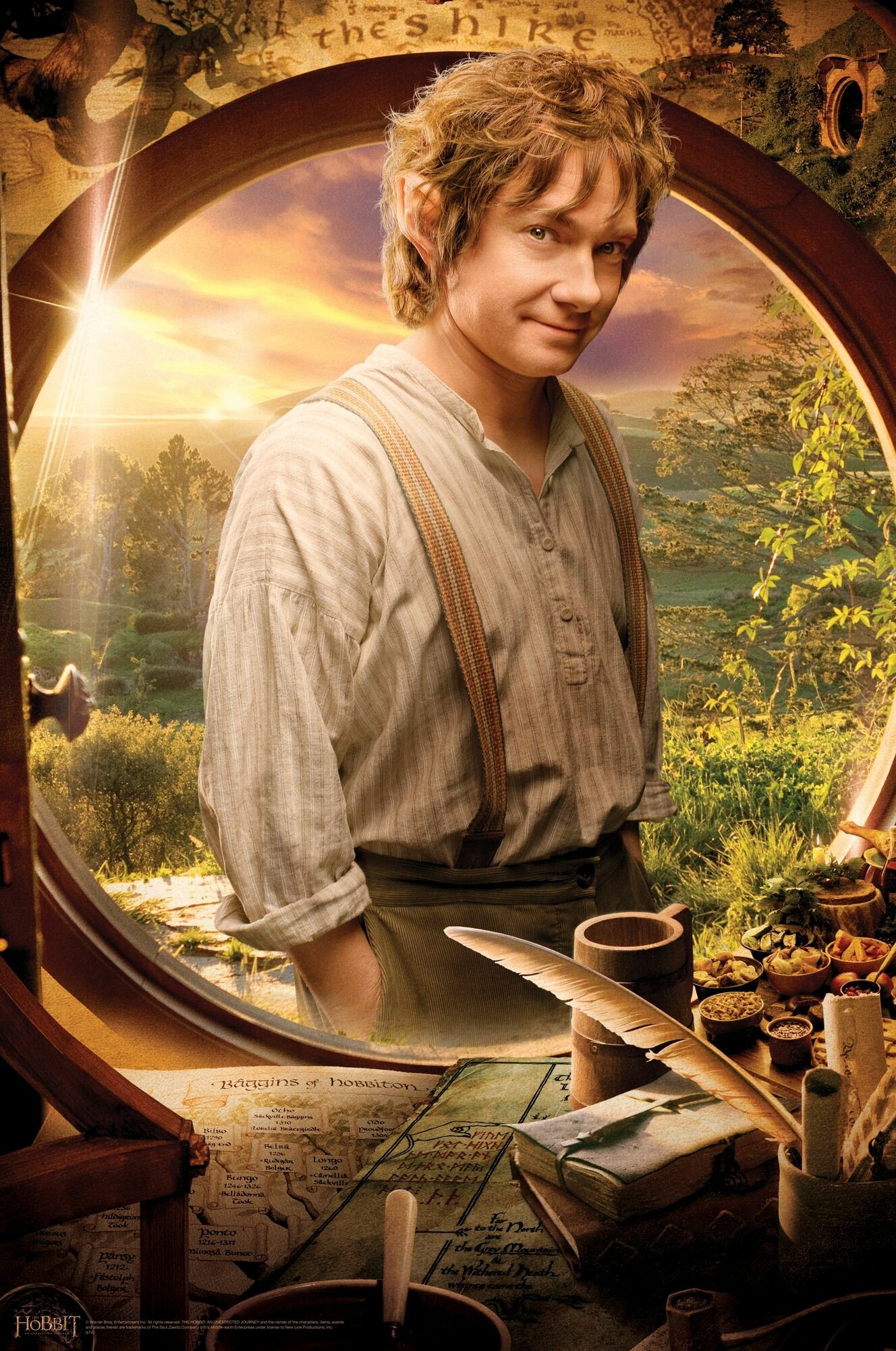The Hobbit: Bilbo Baggins, The titular main protagonist of the 1937 novel The Hobbit and its sequel series, The Lord of the Rings. 1330x2000 HD Wallpaper.