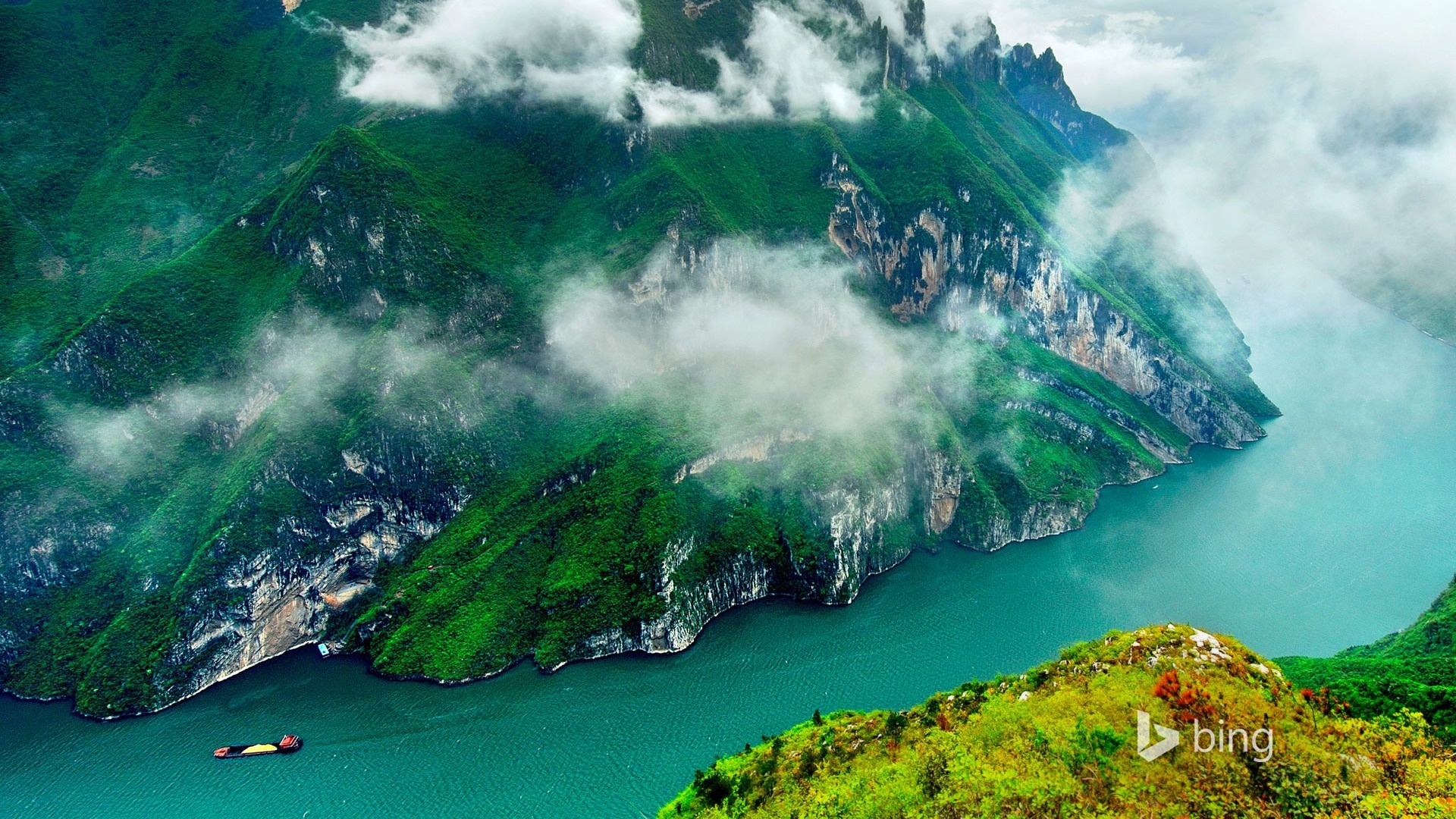 Yangtze River, Beautiful River Canyon, XFCE Desktop Wallpaper, 1920x1080 Full HD Desktop