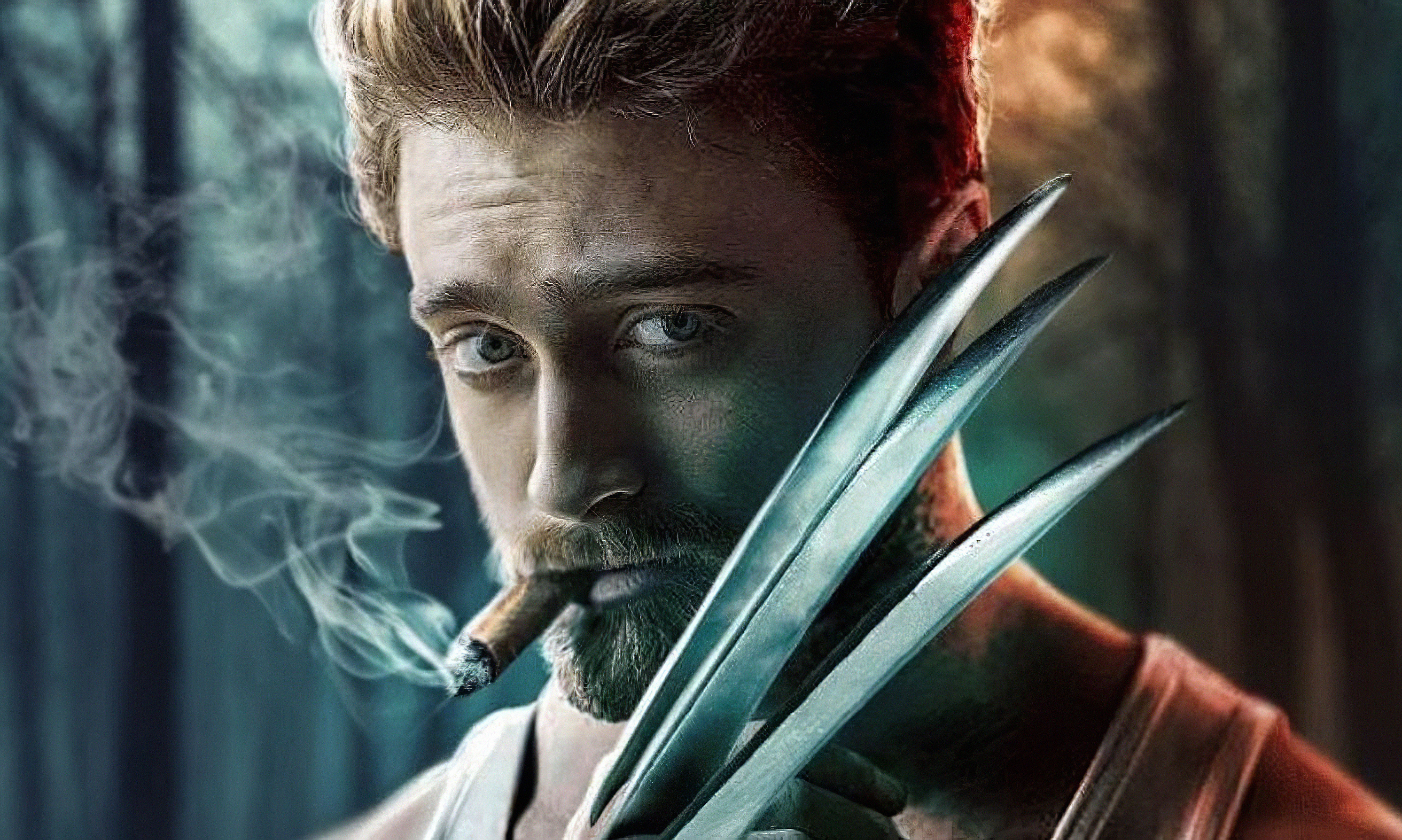 Daniel Radcliffe, Wolverine, Art, Superheroes, 2990x1790 HD Desktop