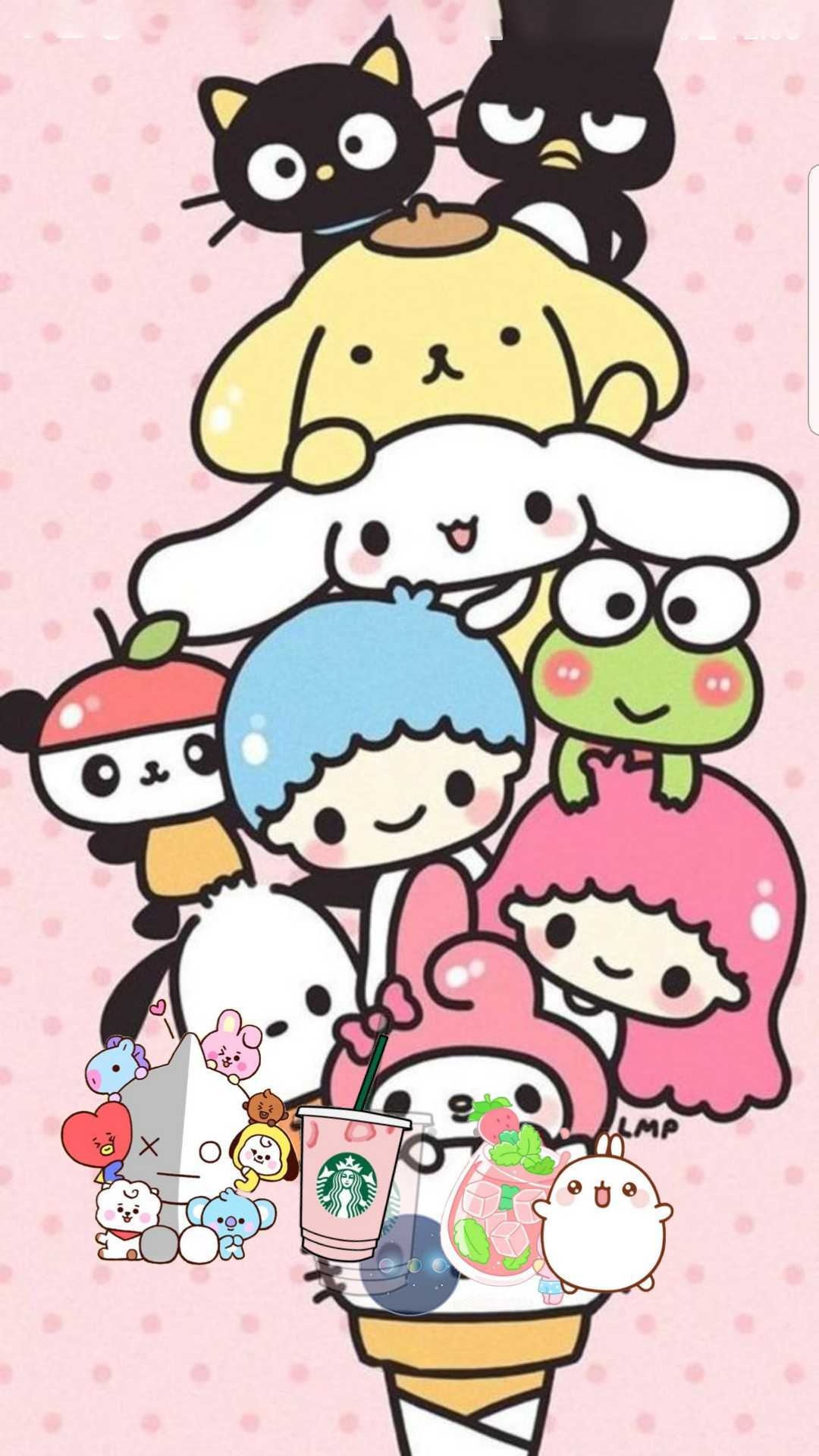 Hello Kitty and Friends, Sanrio iPhone wallpaper, Nawpic, 1080x1920 Full HD Phone