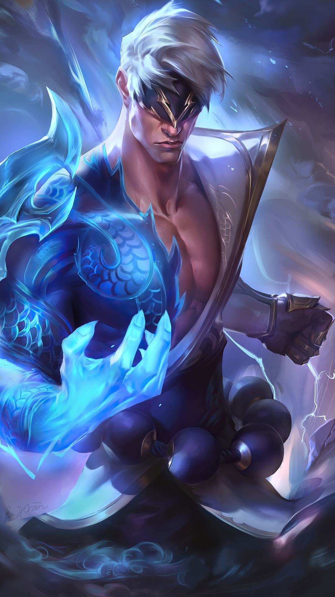 League of Legends: Lee Sin, A master of Ionia’s ancient martial art. 1080x1920 Full HD Background.