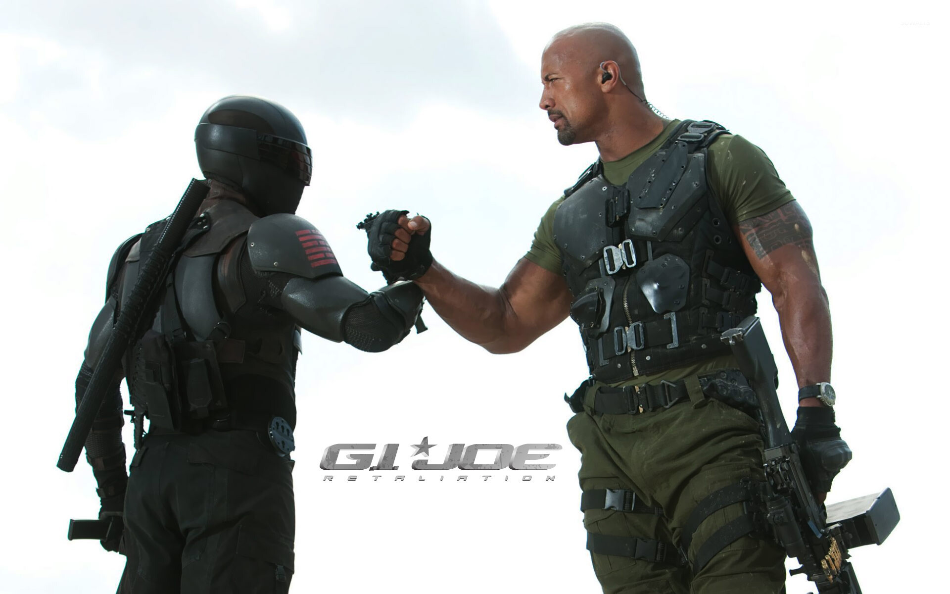 G.I. Joe (Movie): Roadblock And Snake Eyes, Retaliation, The Second Part Of The Film Series, The Rock. 1920x1200 HD Wallpaper.