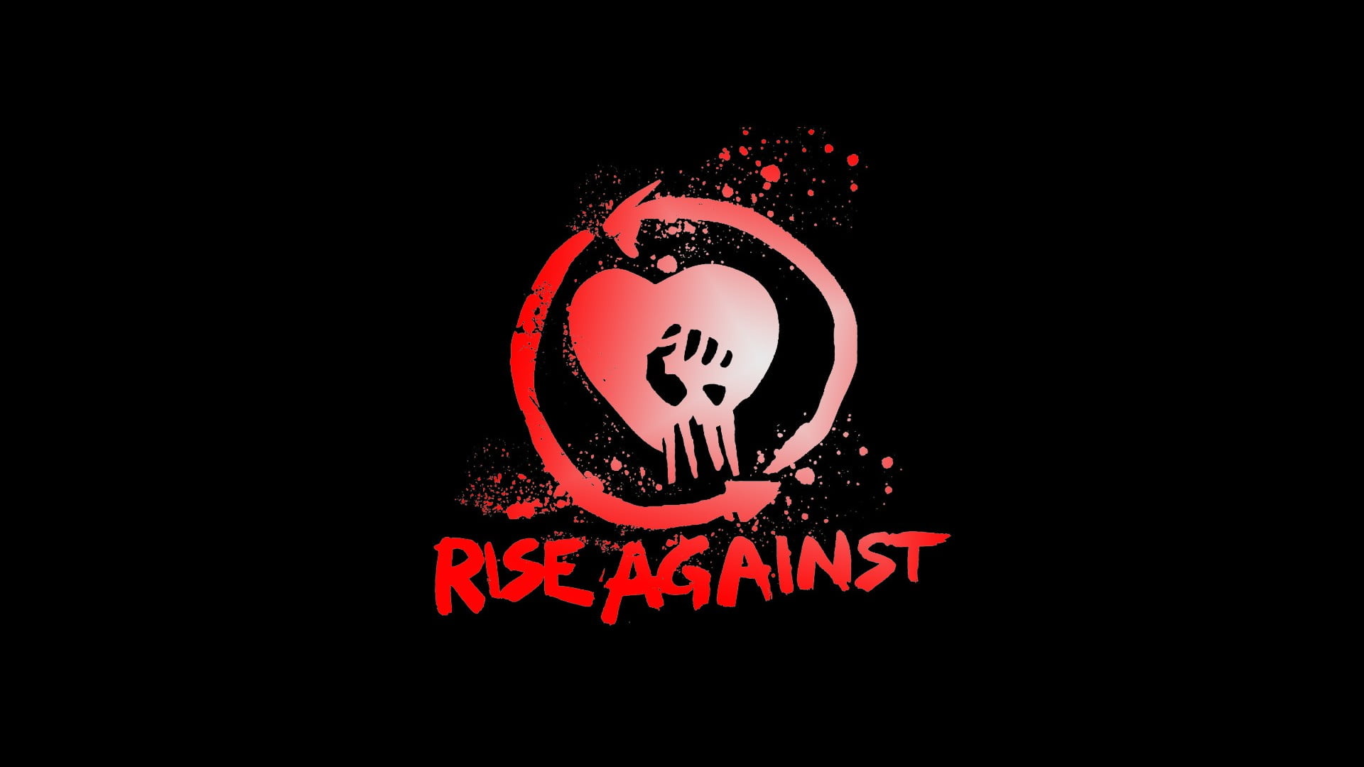 Rise Against, Chicago Bulls Logo, Typography Circle, Music, 1920x1080 Full HD Desktop