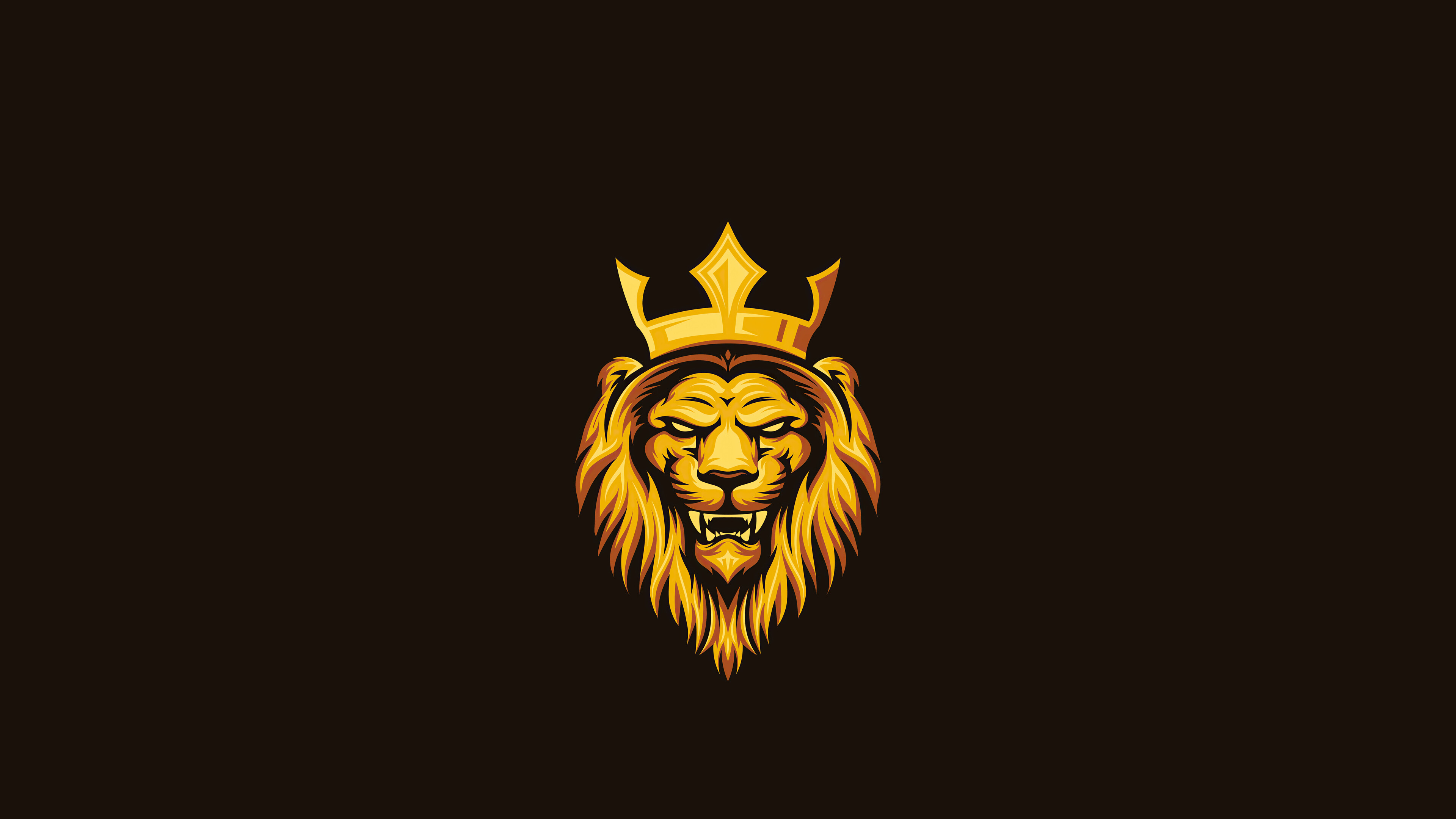 Minimalistic lion king, High definition art, 1440p resolution, Stunning visuals, 3840x2160 4K Desktop