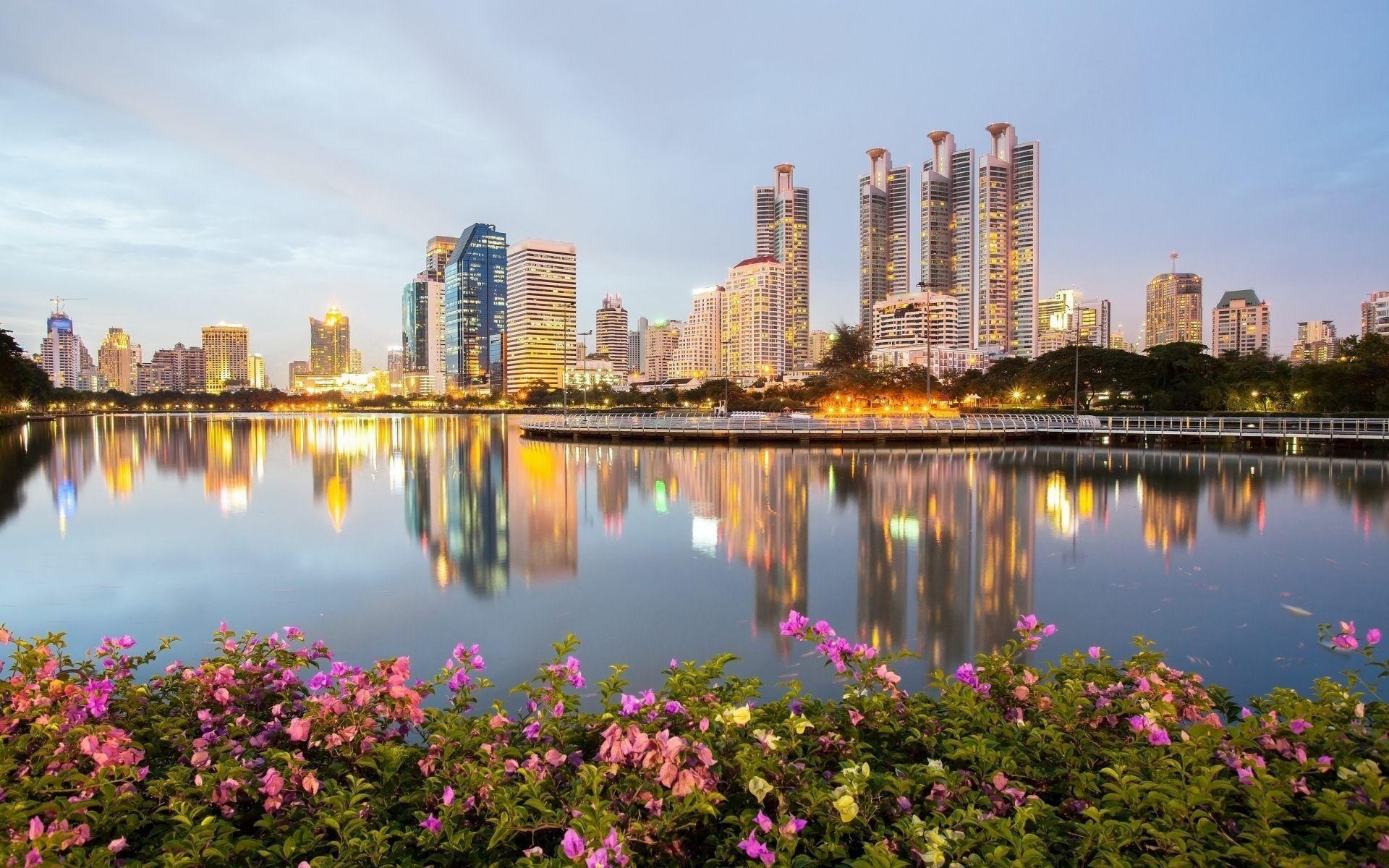 Bangkok Skyline, Urban landscape, Thailand city, Travel destination, 1920x1200 HD Desktop