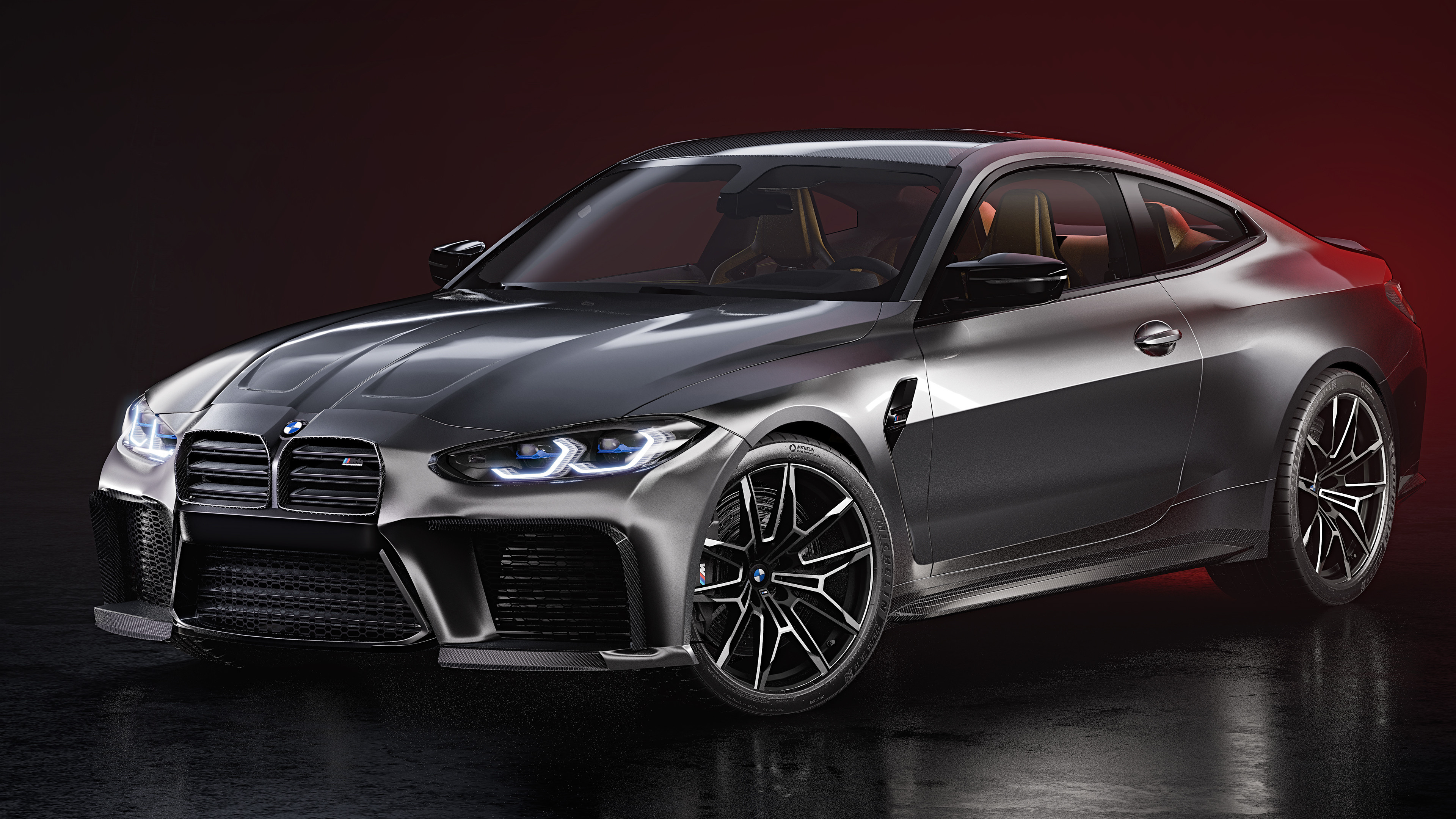 BMW M4, Unreal Engine studio lighting, Exceptional design, M4 Competition, 3840x2160 4K Desktop