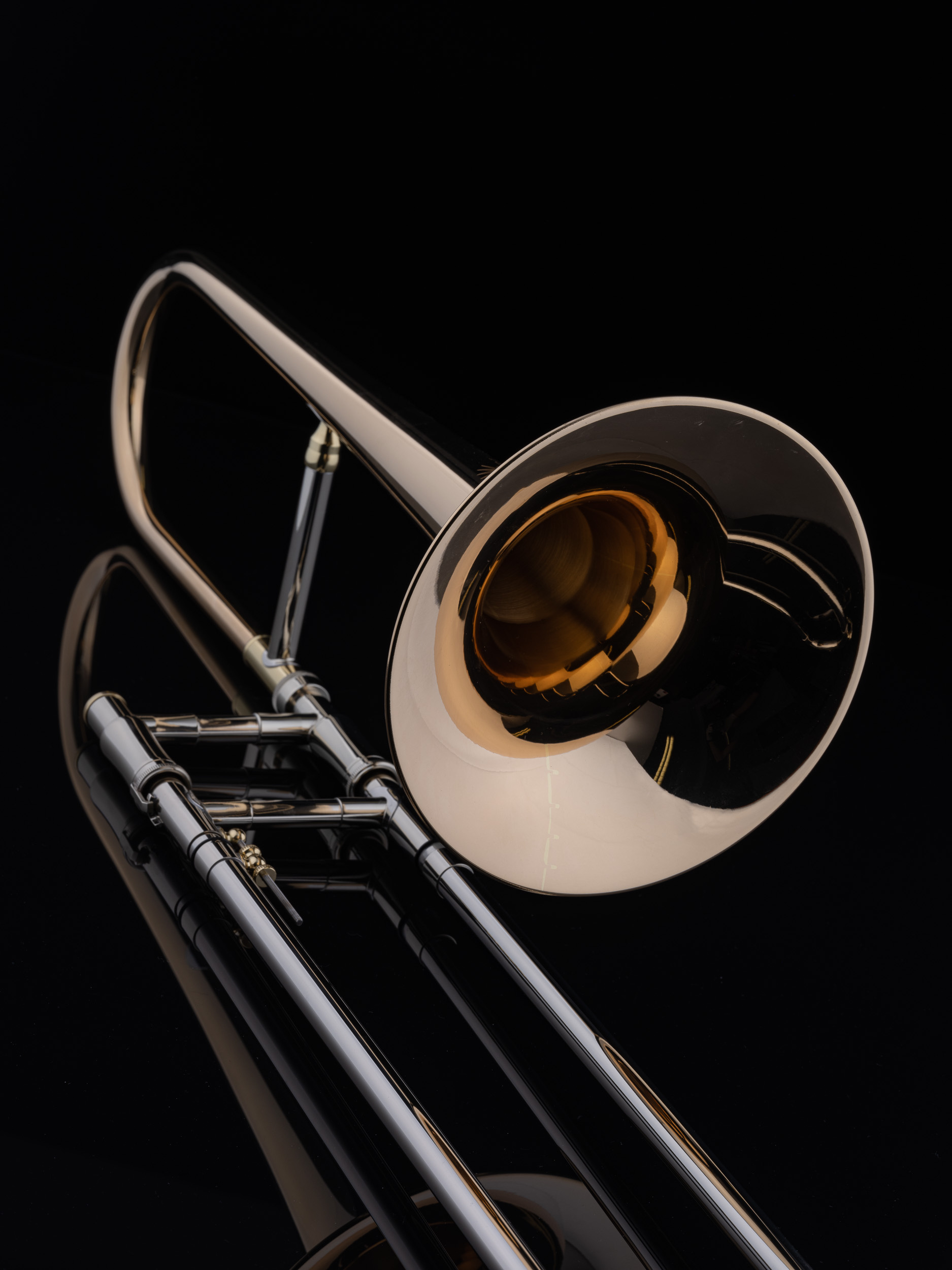 Trombone: Aurora alt, A musical instrument played by sliding a U-shaped tube in and out, Classical music. 1880x2500 HD Background.