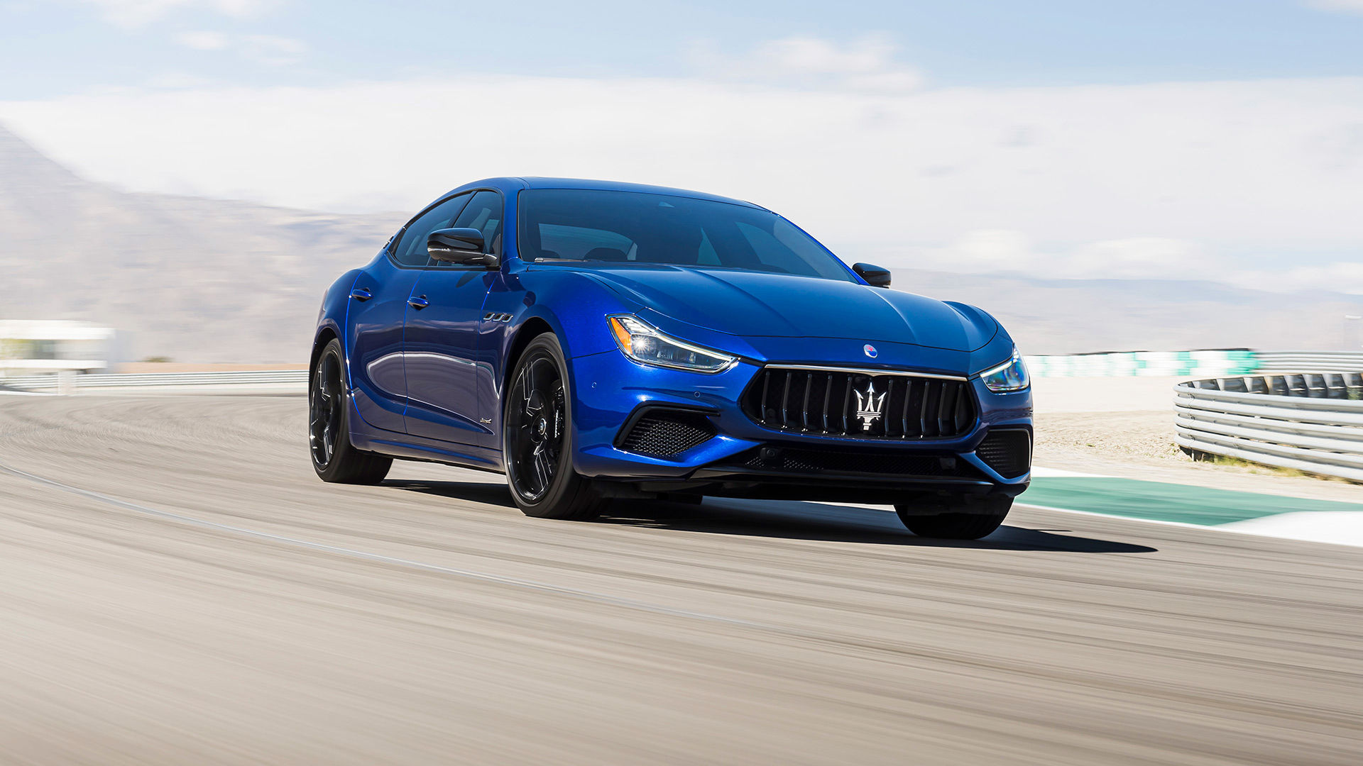Maserati Ghibli, Thrilling performance, Black glossy background, 2021 model, 1920x1080 Full HD Desktop
