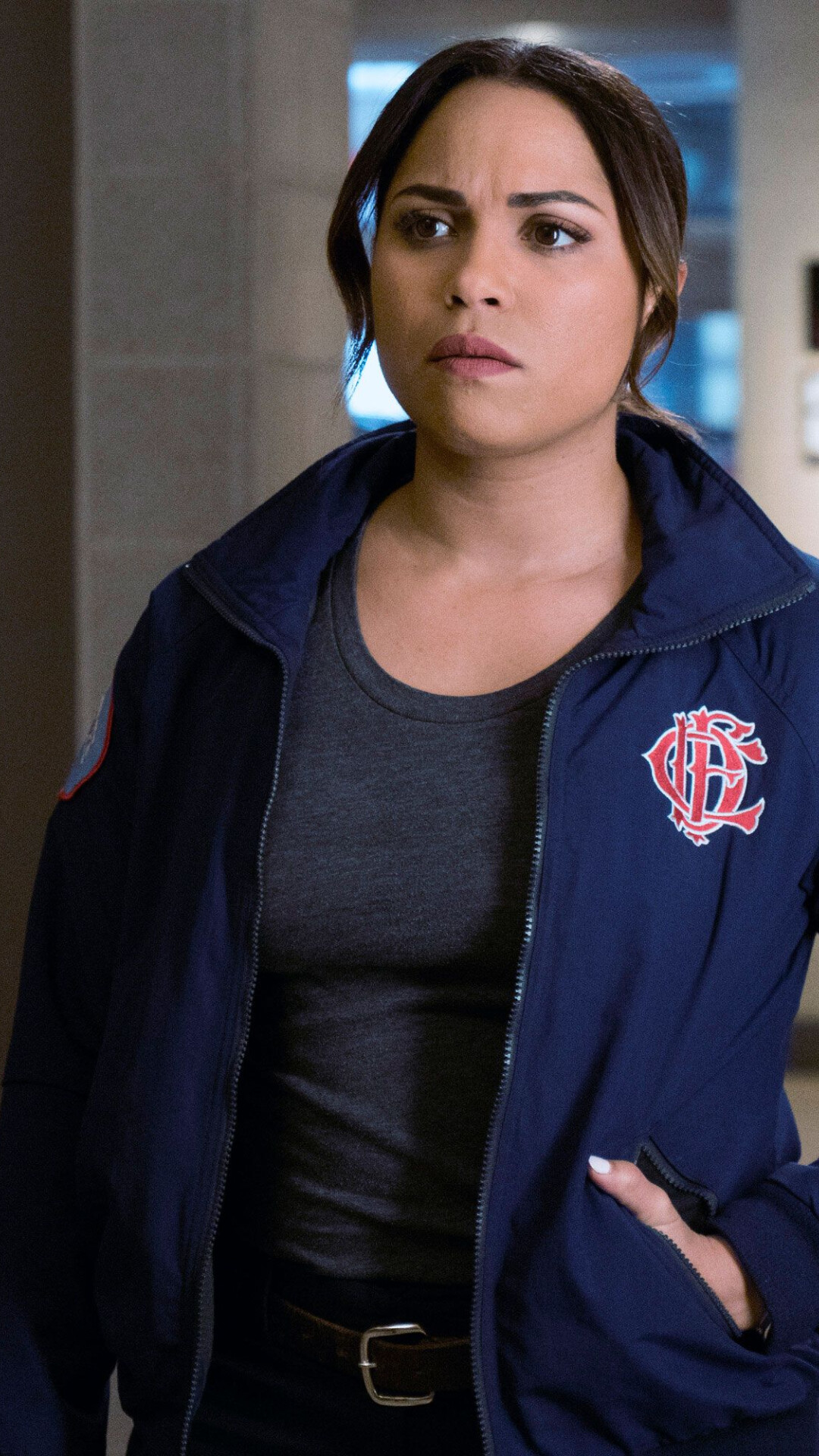 Chicago Fire (TV Series): The seventh season, Monica Raymund's exit, Gabriela Dawson, A fan-favorite paramedic. 1080x1920 Full HD Background.