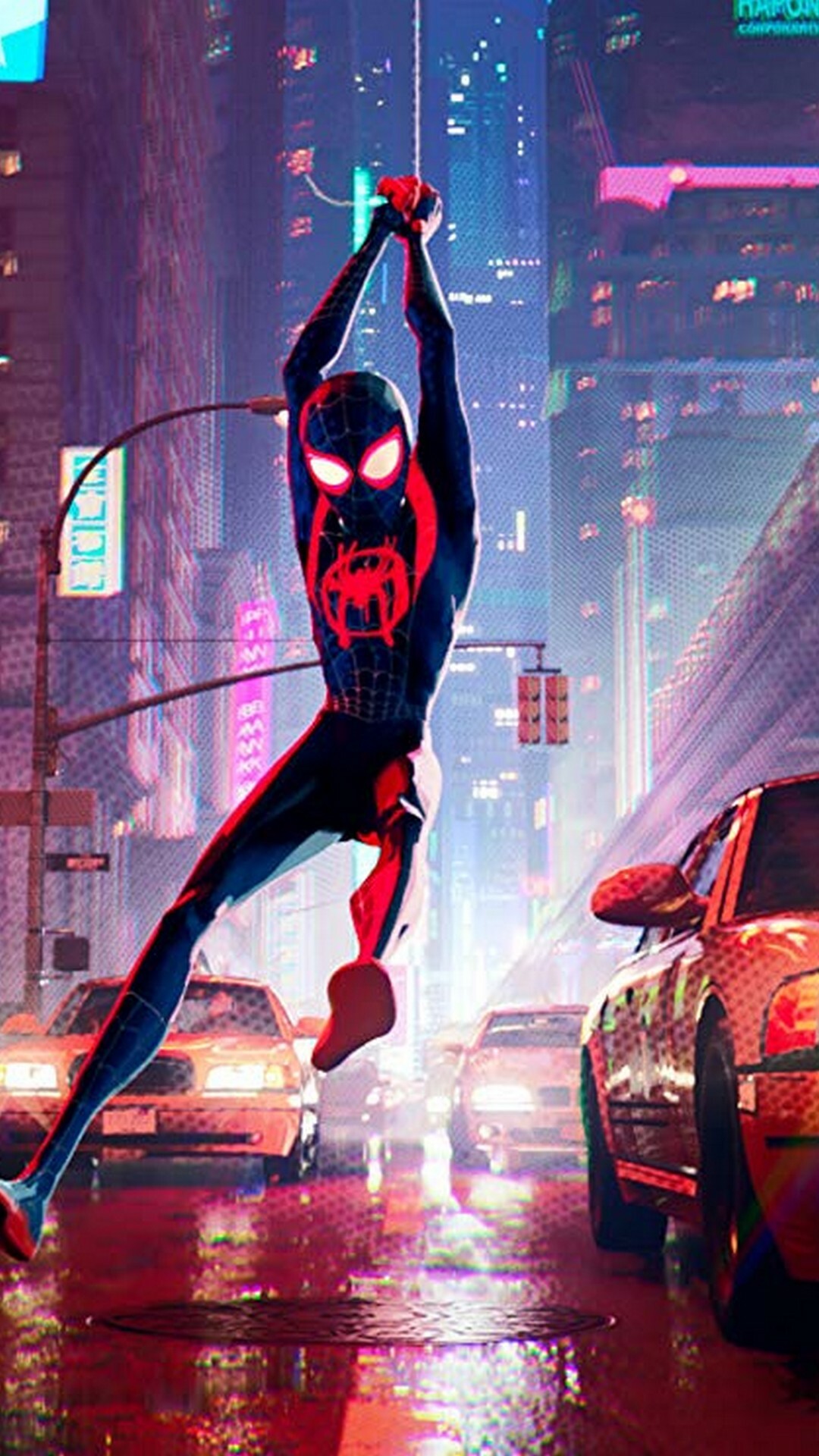 Spider-Man: Into the Spider-Verse: The film is based on the comic book characters created by writer Brian Michael Bendis and artist Sara Pichelli. 1080x1920 Full HD Background.