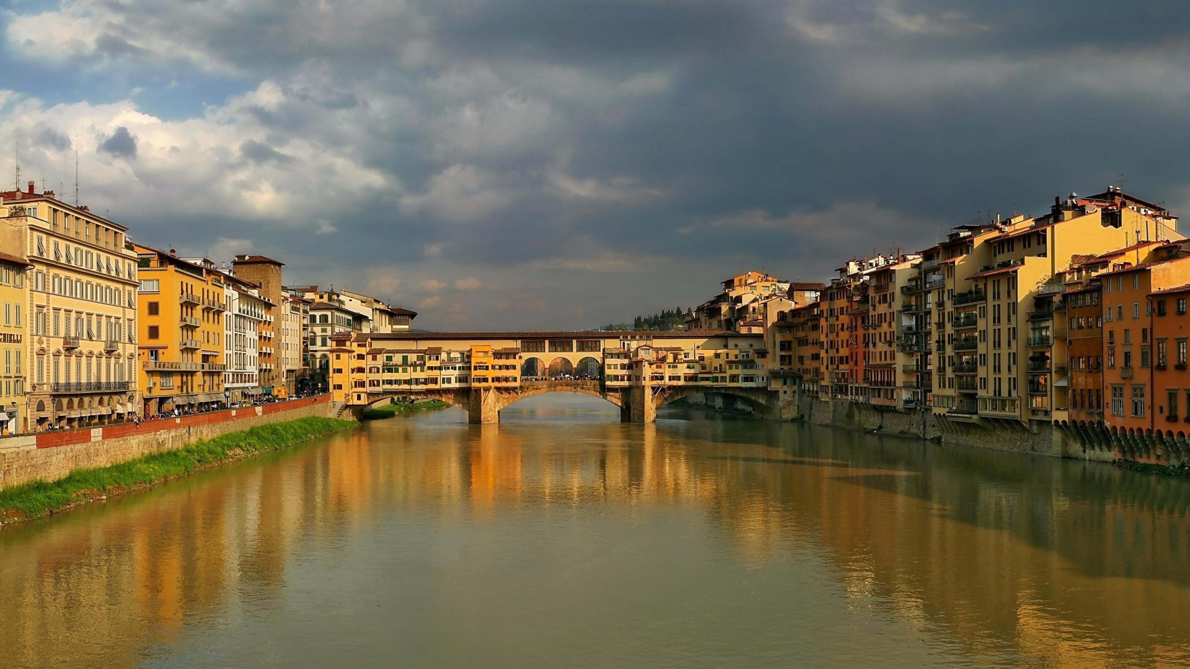 Ponte Vecchio, Puente Viejo, Florencia Italia, European charm, 3840x2160 4K Desktop