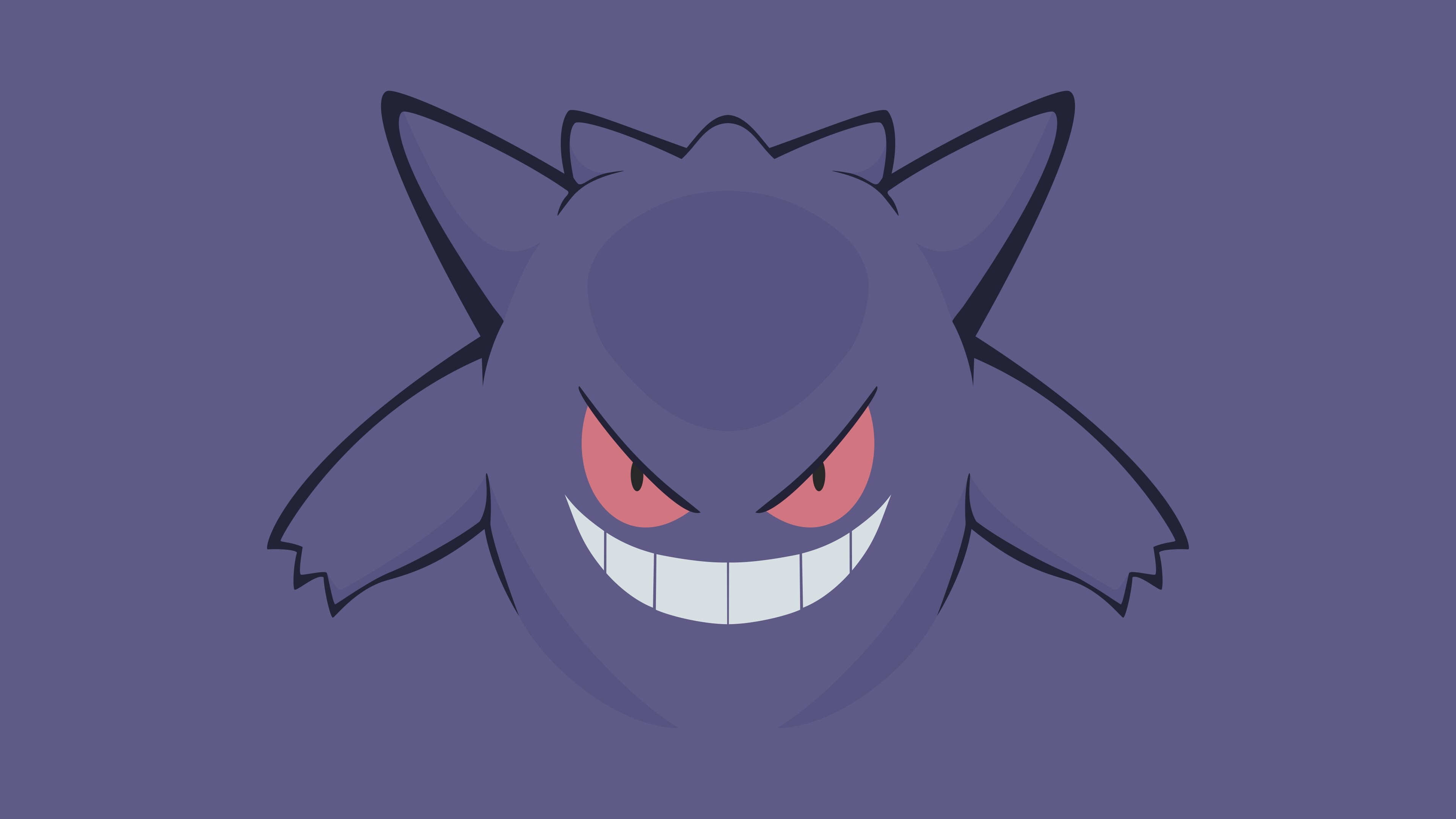 Ghost Pokemon: Gengar, A dual-type Poison Pokemon introduced in Generation I that evolves from Haunter. 3840x2160 4K Wallpaper.