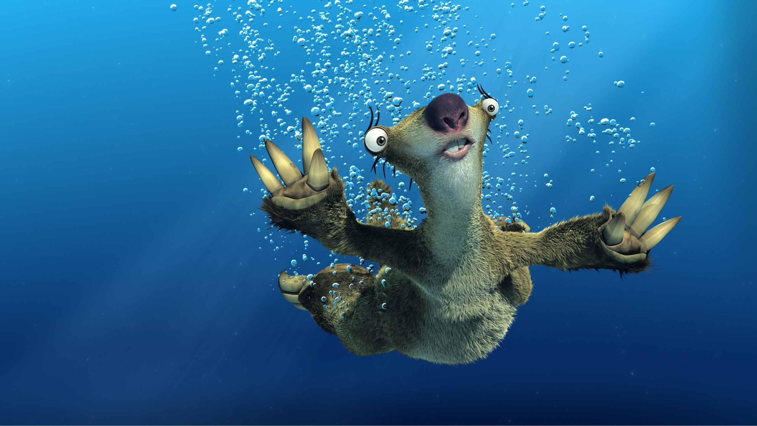 Ice Age, The great egg, Sid diving, 2560x1440 HD Desktop