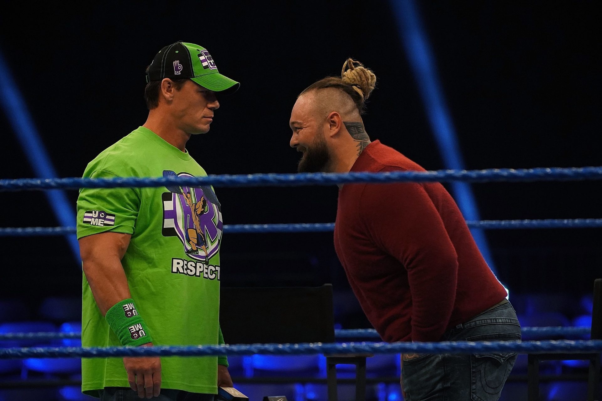 Crowdless SmackDown, Cena and Hardy returns, Unexpected surprises, Wrestling excitement, 1920x1280 HD Desktop