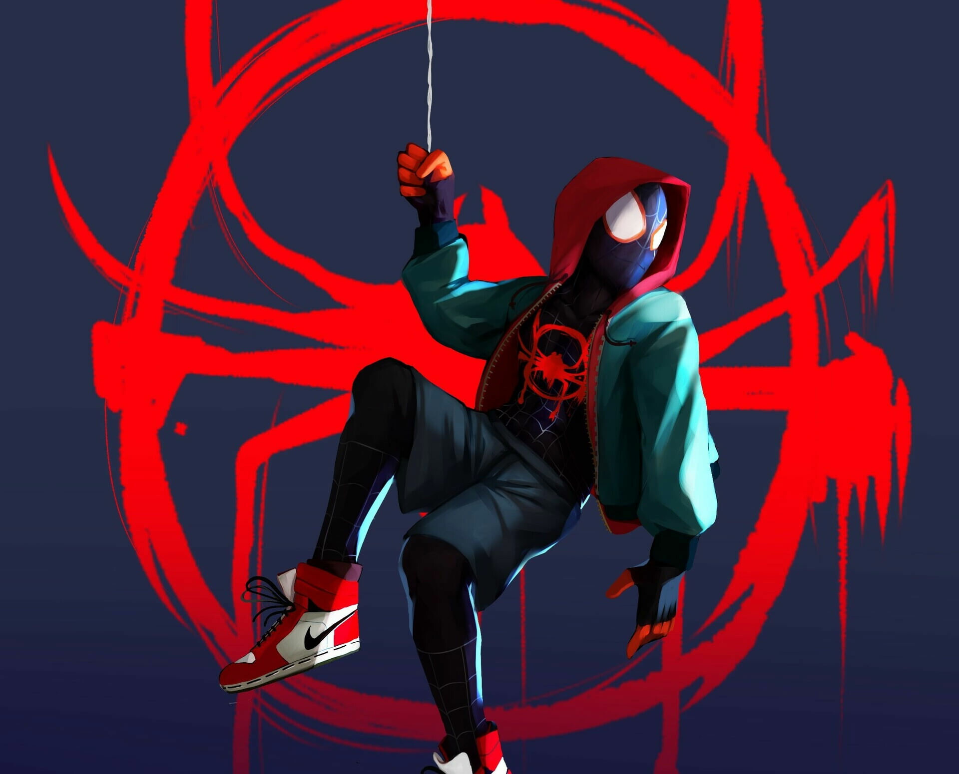 Spider-Man: Into the Spider-Verse: A 2018 American computer-animated superhero film. 1920x1560 HD Wallpaper.