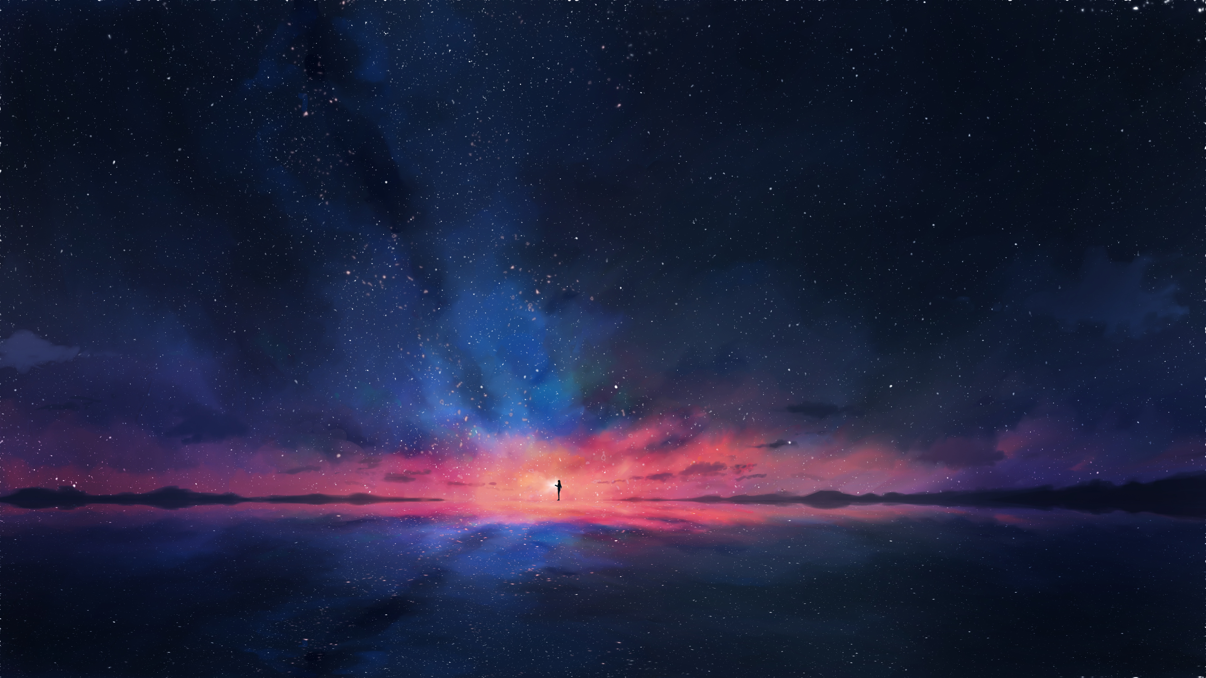 Night sky abstract, 4K starry sky wallpapers, Celestial beauty, Starry night, 3840x2160 4K Desktop