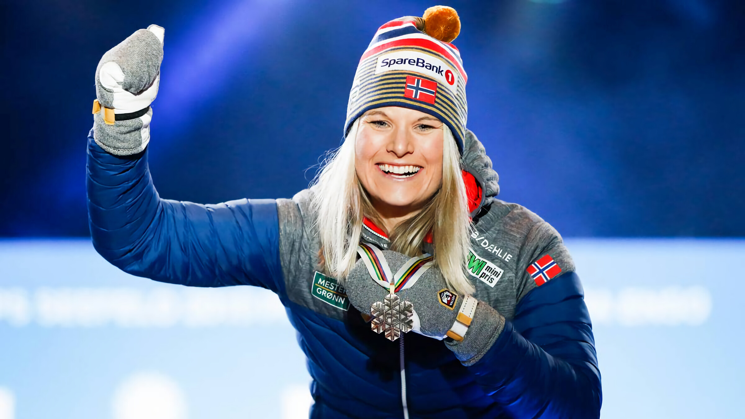 Mari Eide, Winter Olympics, Snow-covered mountains, Athlete's journey, 2400x1350 HD Desktop