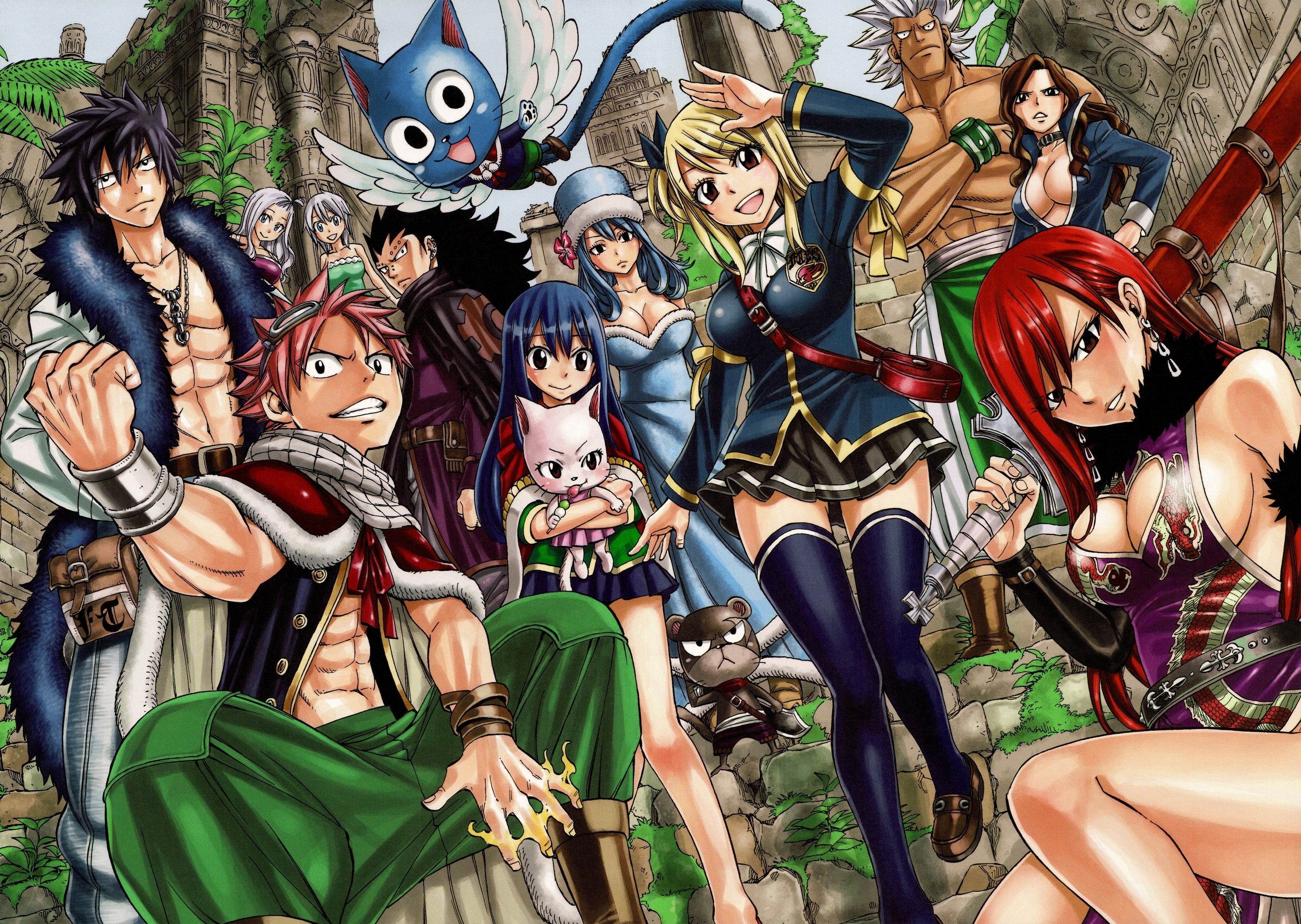 Gajeel Redfox, Fairy Tail heroes, Magical warriors, Bonds of friendship, 3000x2140 HD Desktop